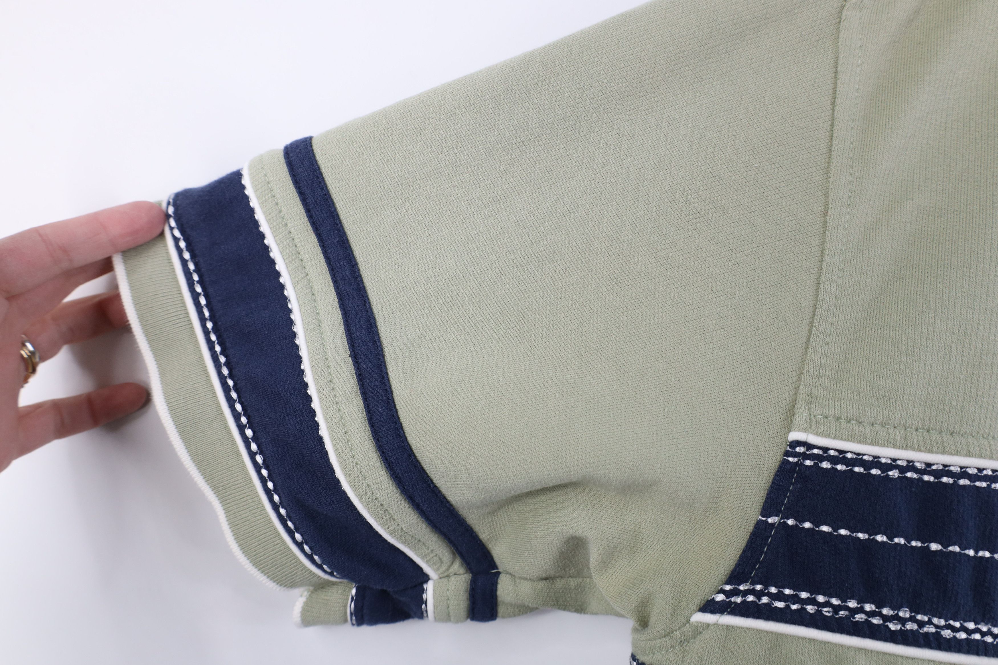 Vintage Vintage 90s Streetwear Block Ribbed Knit Henley T-Shirt Size US XL / EU 56 / 4 - 8 Thumbnail