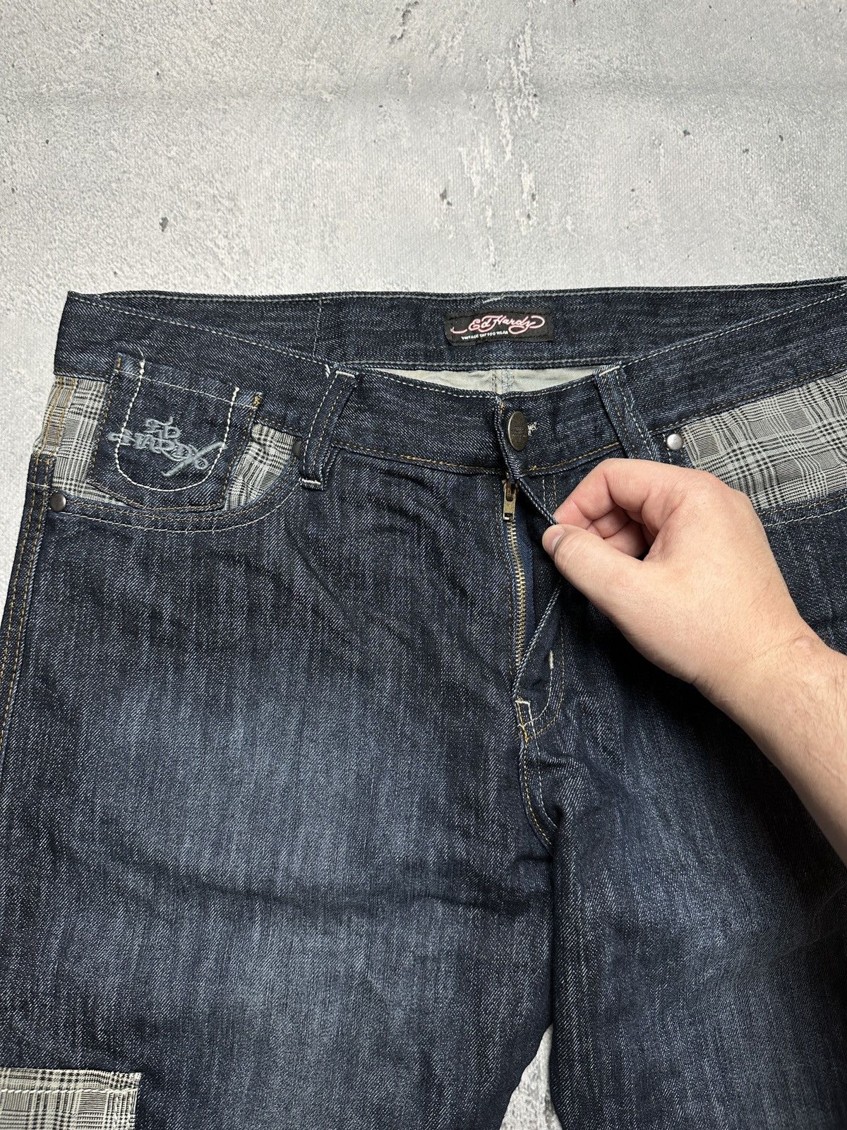Ed Hardy Ed Hardy y2k Jeans Distressed Baggy Denim Washed Jeans 90s Size US 36 / EU 52 - 10 Thumbnail