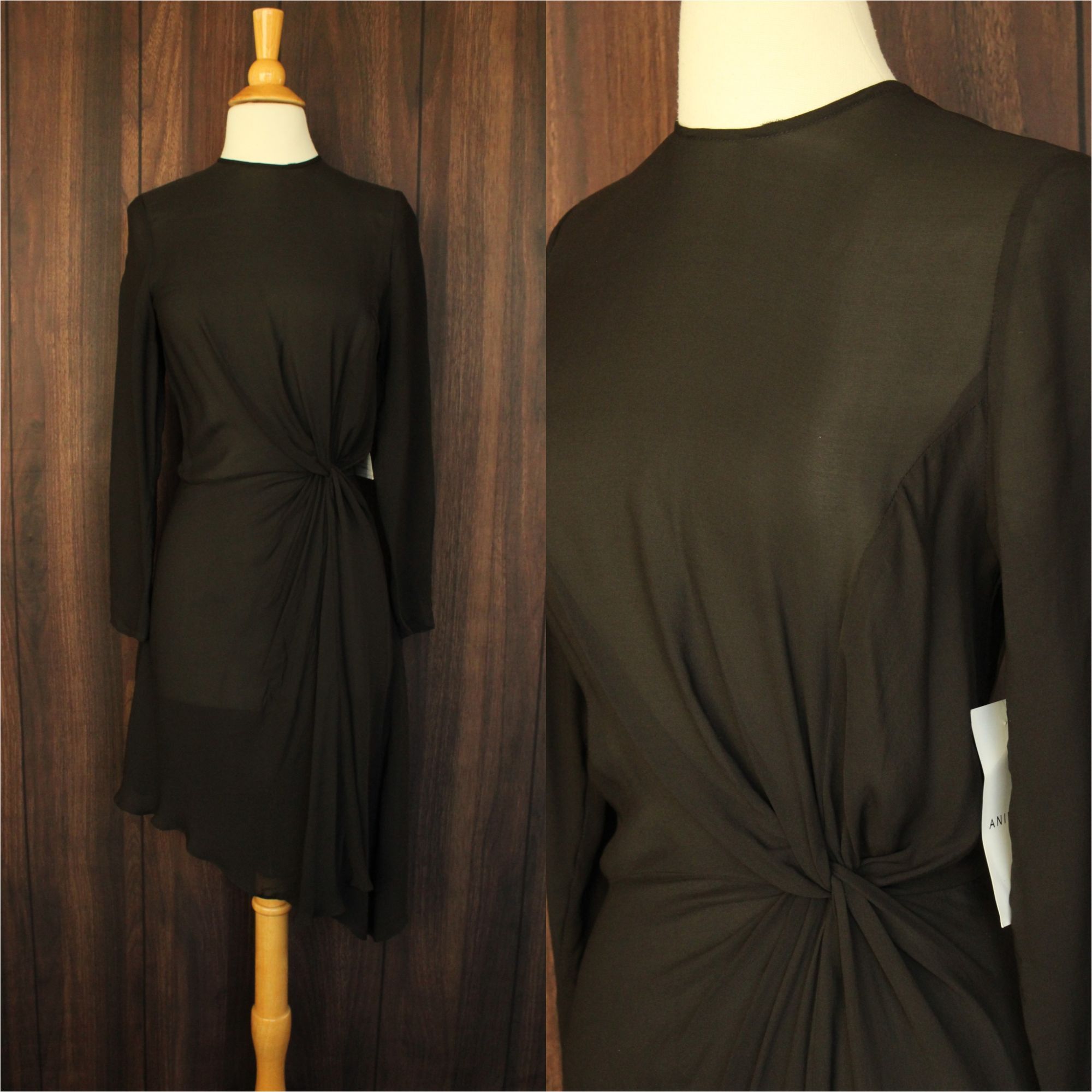 Anine Bing Anine Bing New With Tags Black Dress, Sz Small, Silk Chiffon Size S / US 4 / IT 40 - 1 Thumbnail