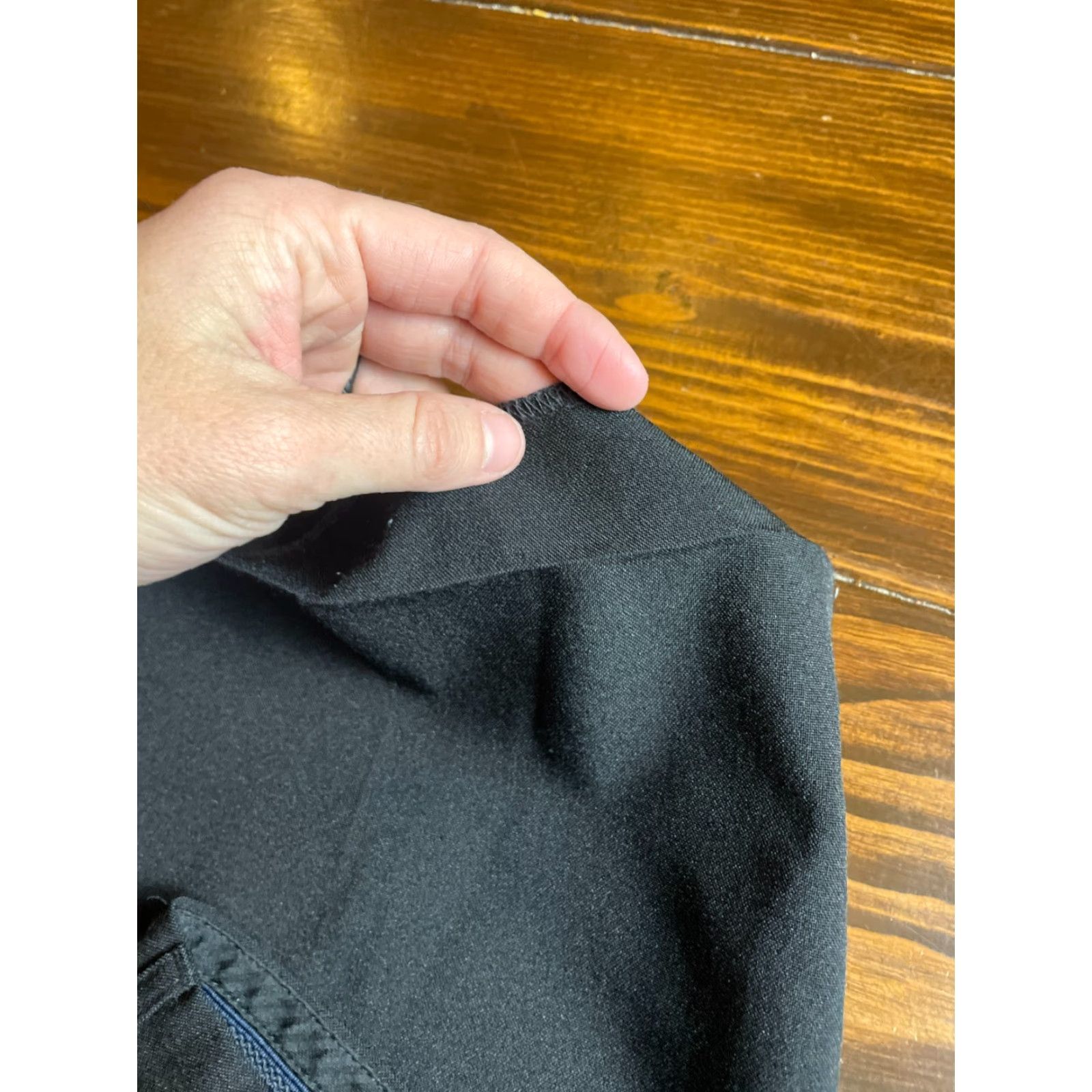 Vintage Cintas Pants Women's 18 Black Dress Pants Pockets Straight Leg Flat Front Tailored? Size 25" / US 0 / IT 36 - 7 Thumbnail