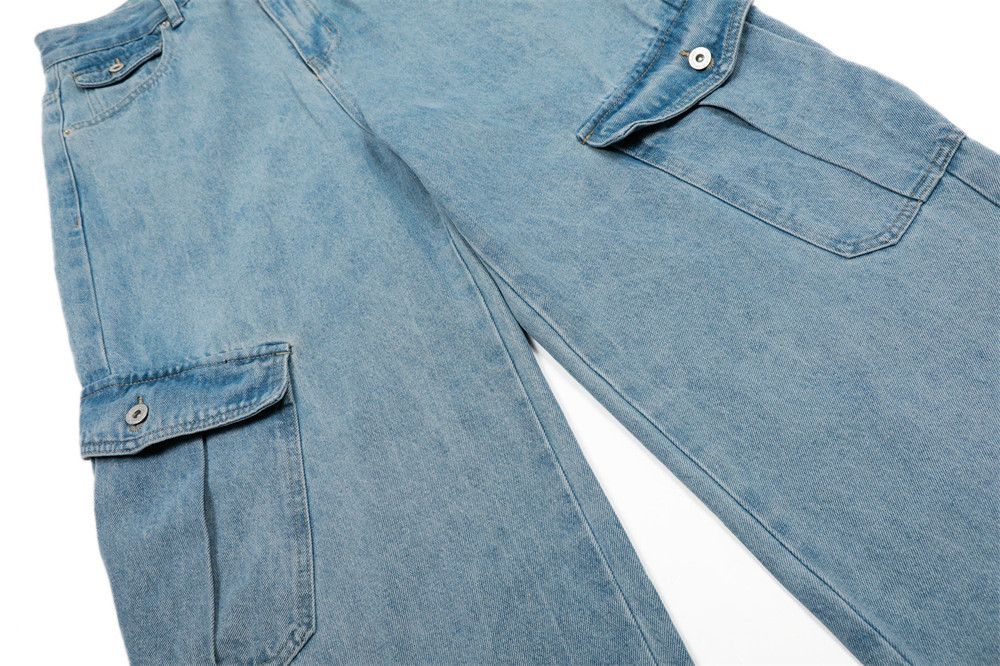 Japanese Brand × Jean Men's loose straight multi-pocket washed cargo jeans Size US 32 / EU 48 - 5 Thumbnail