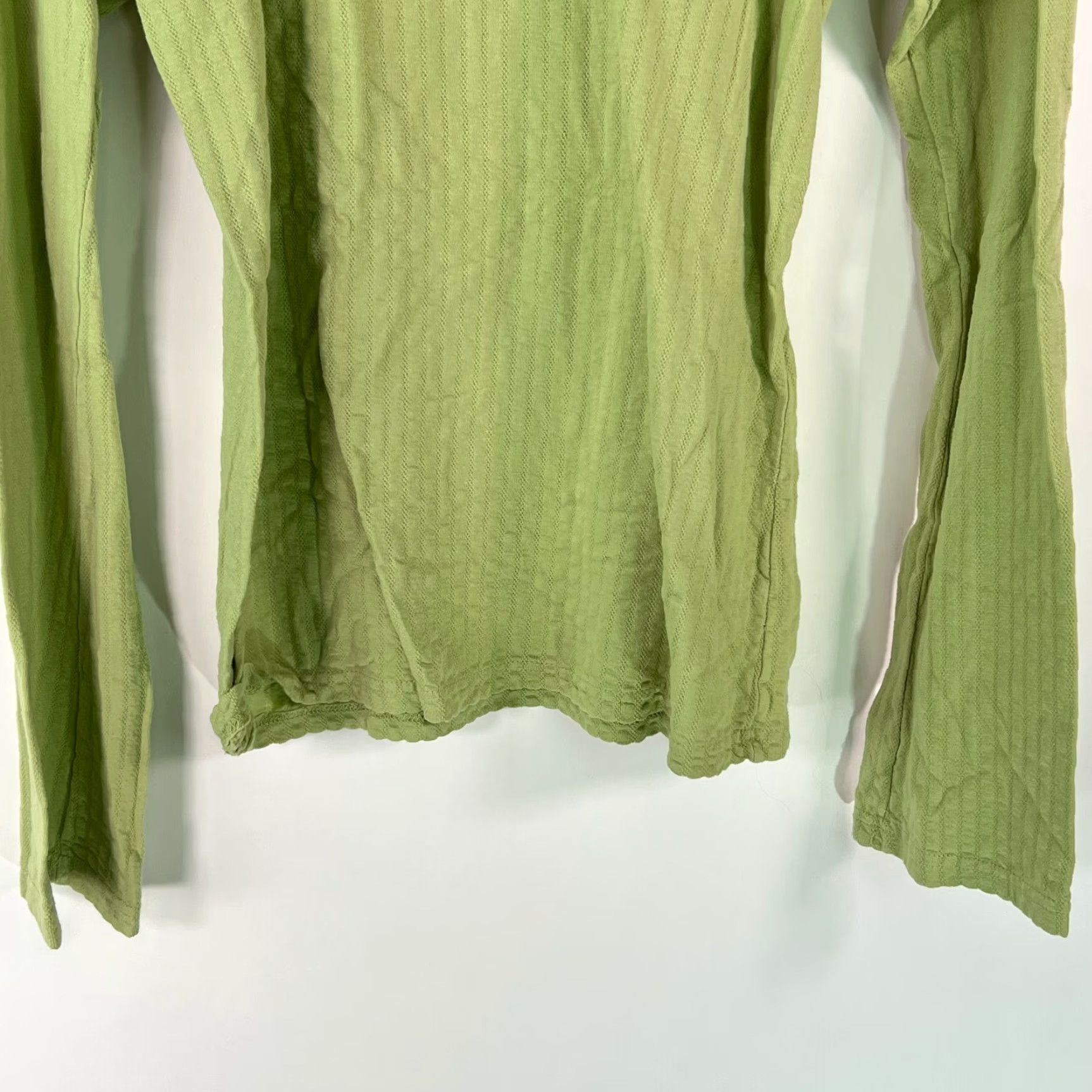 American Eagle Outfitters American Eagle Outfitters Women's Green Boat Neck Blouse Top Size Small - Casual Stretch Cotton Long Sleeve Size S / US 4 / IT 40 - 5 Thumbnail