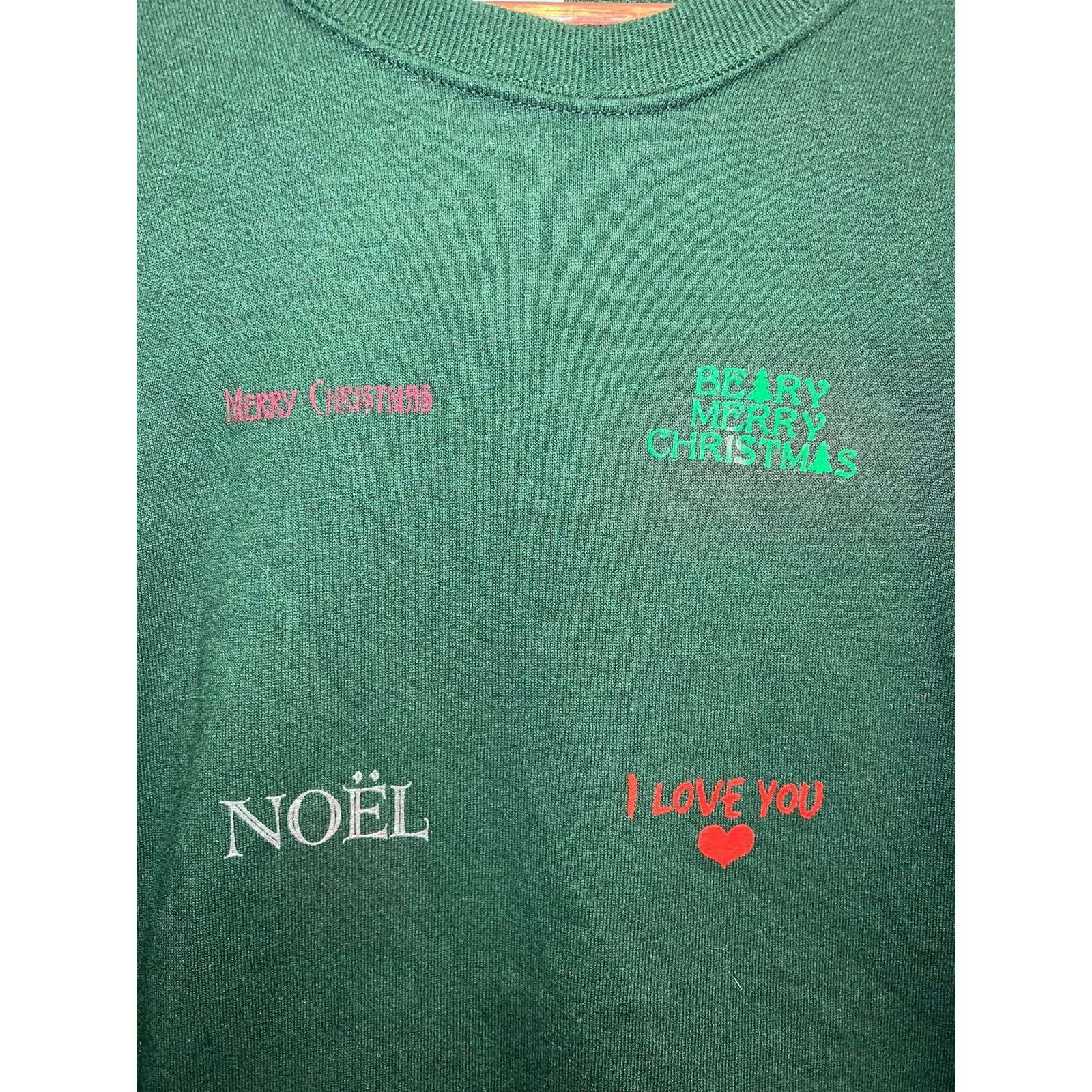 Vintage Vintage Christmas Sweatshirt 90s VTG Merry Noel Winter 90s L Size US L / EU 52-54 / 3 - 2 Thumbnail