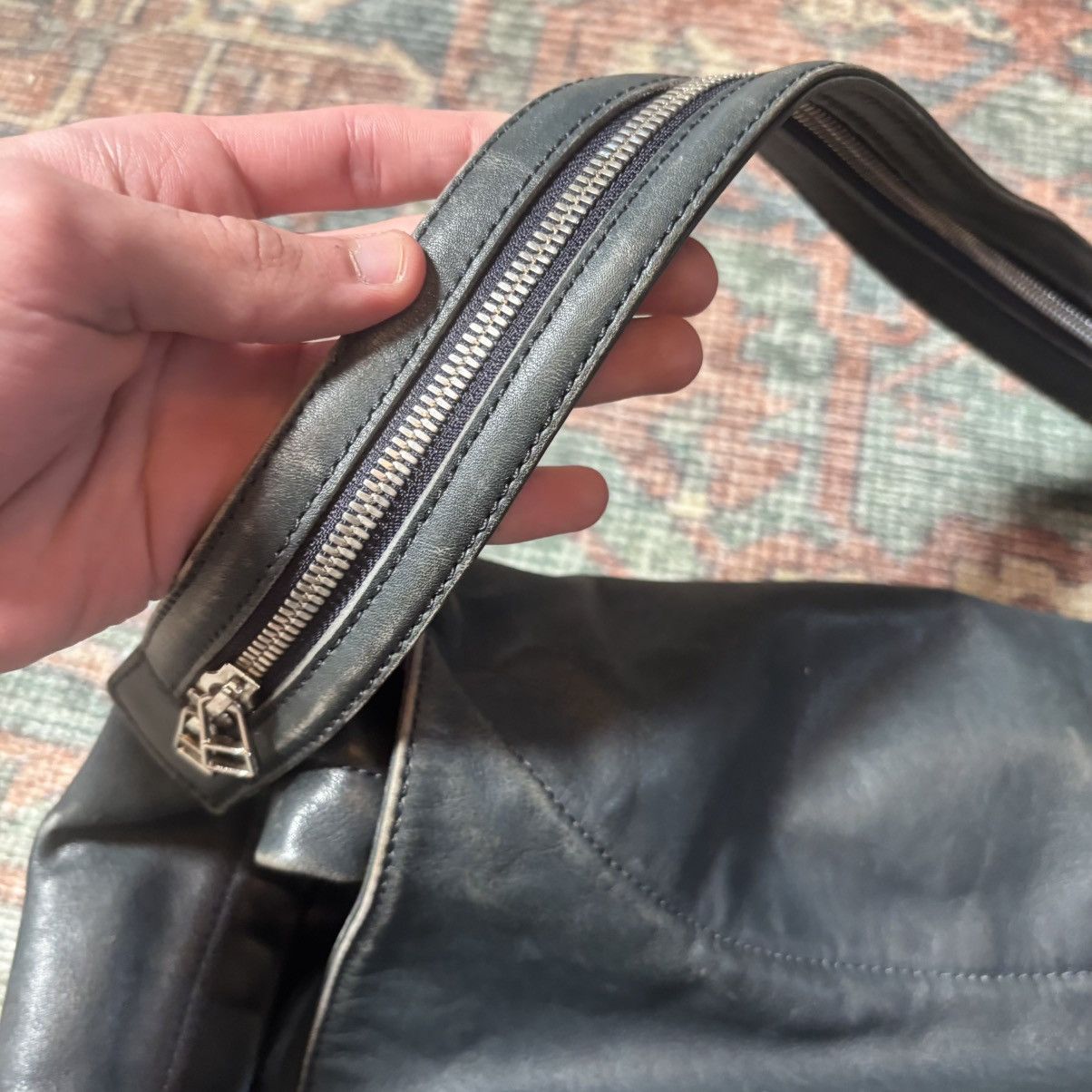 Hood By Air HBA Black Leather Messanger Bag Zippers Size ONE SIZE - 5 Thumbnail