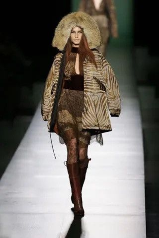 Jean Paul Gaultier Jean Paul Gaultier Ready to Wear FW08 down fur Runway coat Size M / US 6-8 / IT 42-44 - 2 Thumbnail