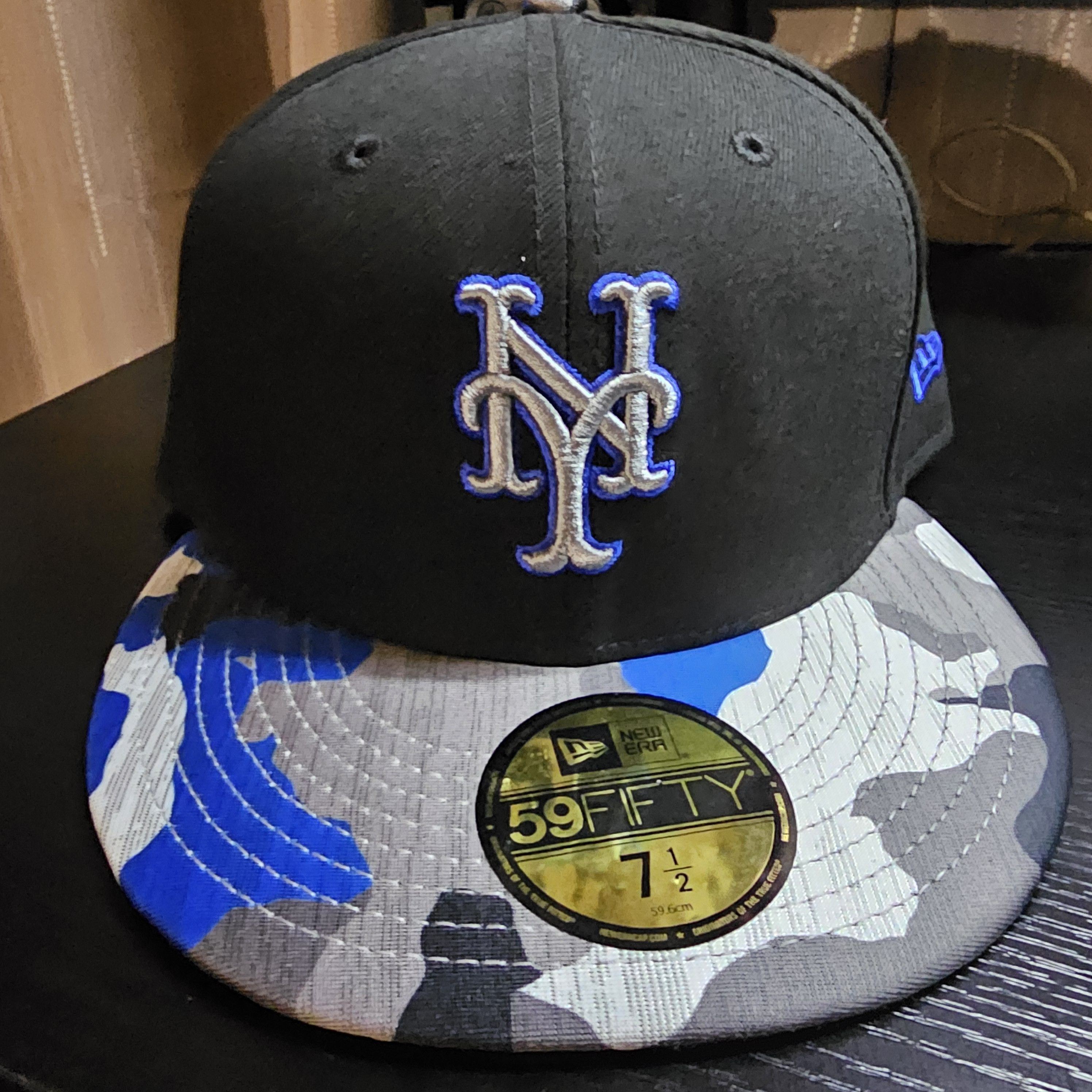 New Era Mets Blue Camo Brim Size ONE SIZE - 1 Thumbnail
