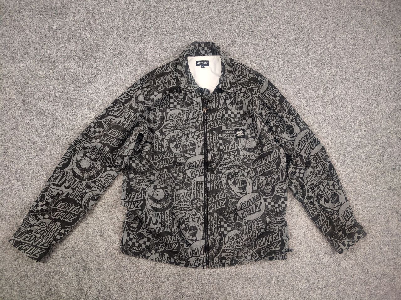 Santa Cruz Skateboards Santa Cruz El Jefe All-Over Pattern Long Sleeve Zip Jacket Size US L / EU 52-54 / 3 - 10 Thumbnail