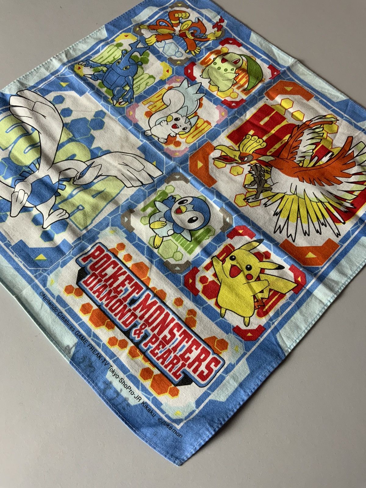 Japanese Brand Pocket Monster Diamond & Pearl Nintendo Pokemon Handkerchief Size ONE SIZE - 3 Thumbnail