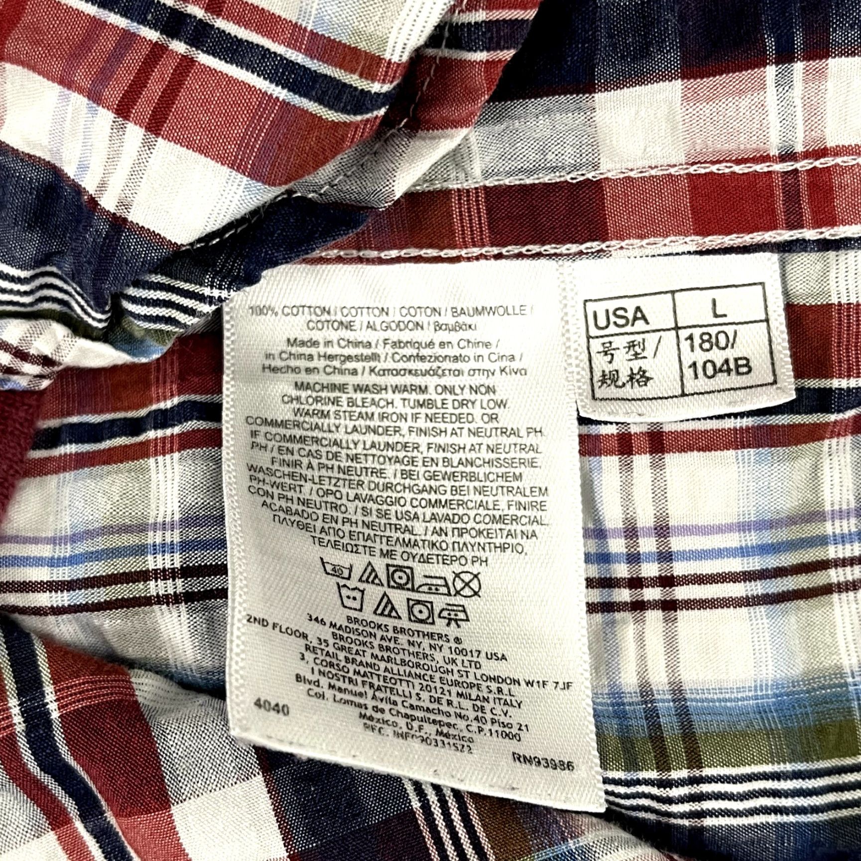Brooks Brothers BROOKS BROTHERS Shirt Mens L Button-Up Collared Plaid Check Preppy L/S Regular Casual Formal Workwear Size US L / EU 52-54 / 3 - 7 Thumbnail
