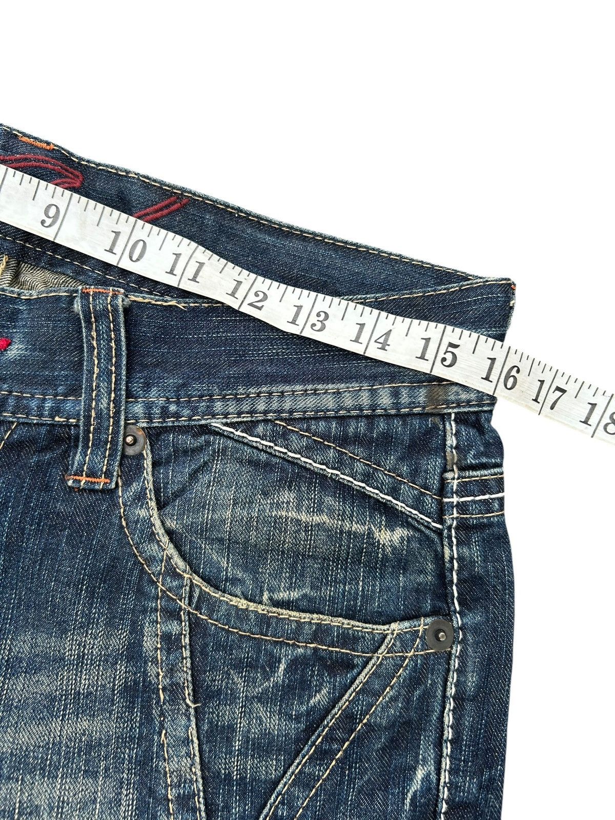 Kapital Flare Japanese Brand Three Stones Throw Denim Jeans Size US 32 / EU 48 - 11 Thumbnail