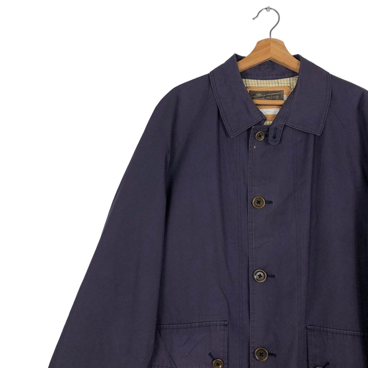 Japanese Brand 🔥Vintage Chore Long Jacket Biker Browning Blanket Tartan Size US M / EU 48-50 / 2 - 8 Thumbnail
