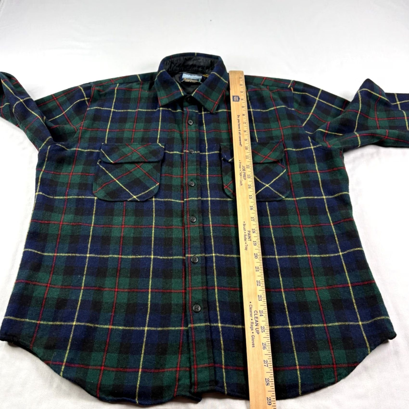 Vintage VINTAGE Fieldmaster Shirt Mens Large Blue Green Plaid Wool Flannel Workwear Size US L / EU 52-54 / 3 - 4 Thumbnail