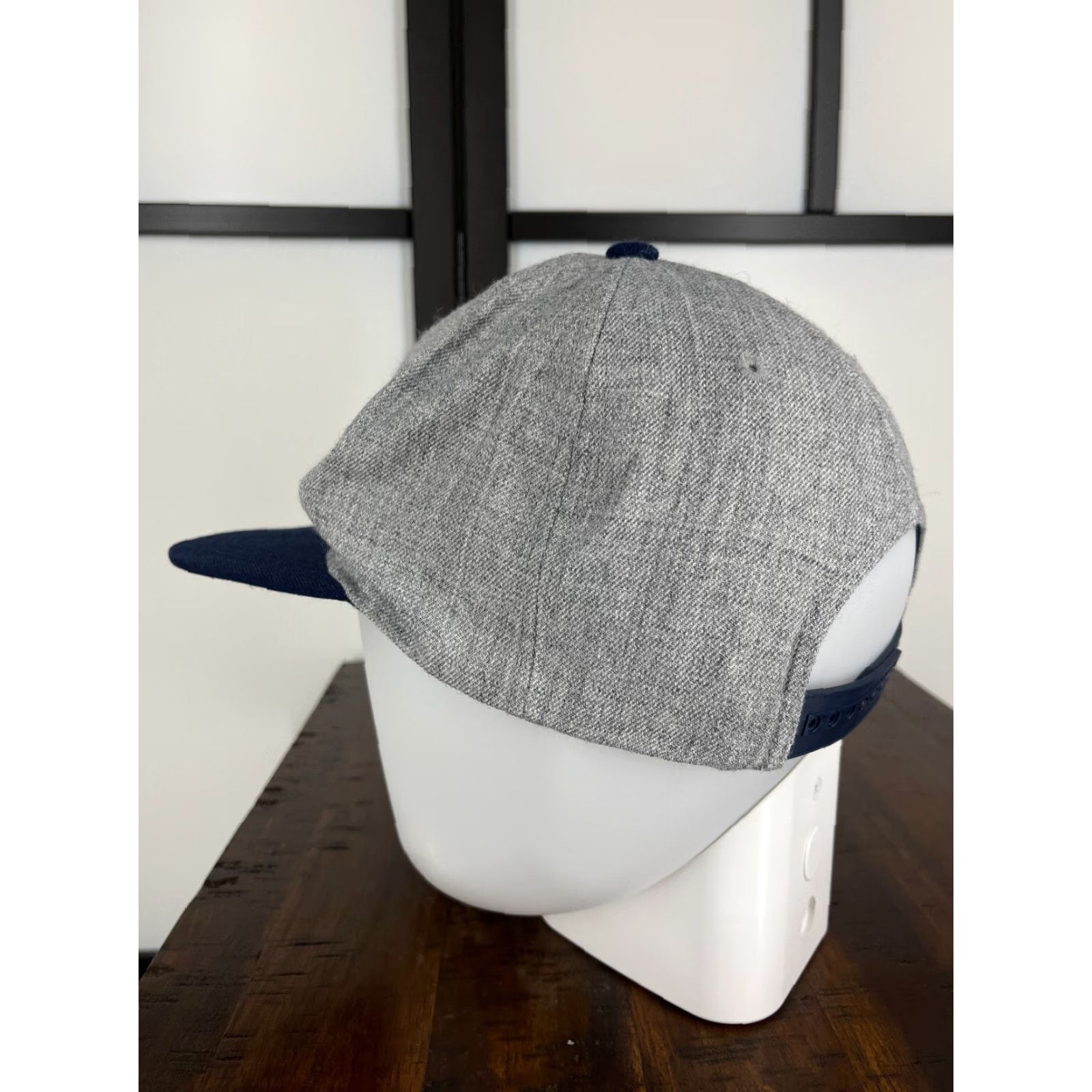 RVCA RVCA Hat Snap Back Adult One Size Gray Blue Red Wool Blend Twill Casual 90s Beach Mens Size ONE SIZE - 5 Thumbnail
