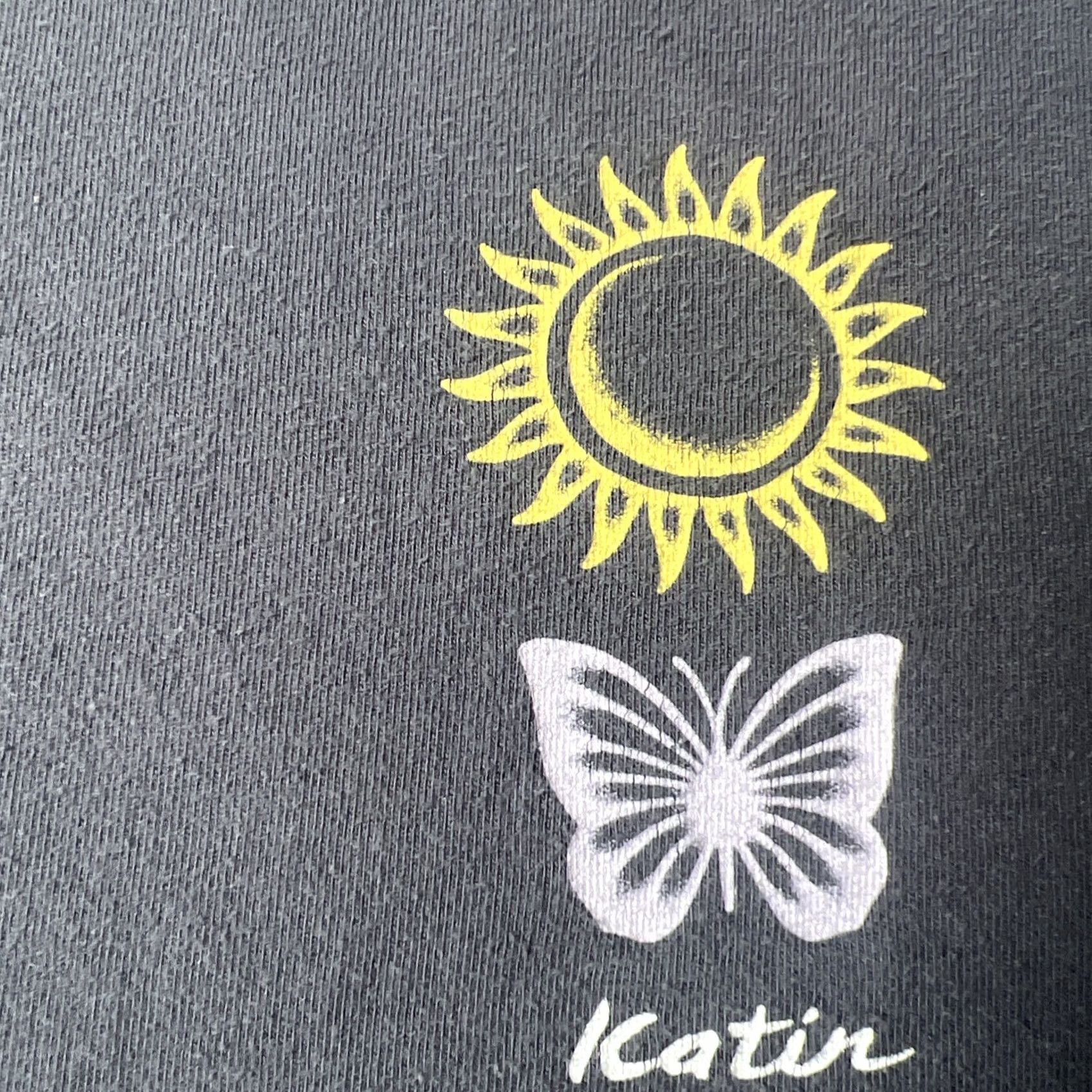 Katin Katin Shirt Women’s Medium Blue Surfer Surf Sun Butterfly Earth Logo Crew Neck Short Sleeve 100% Cotton Size M / US 6-8 / IT 42-44 - 4 Thumbnail