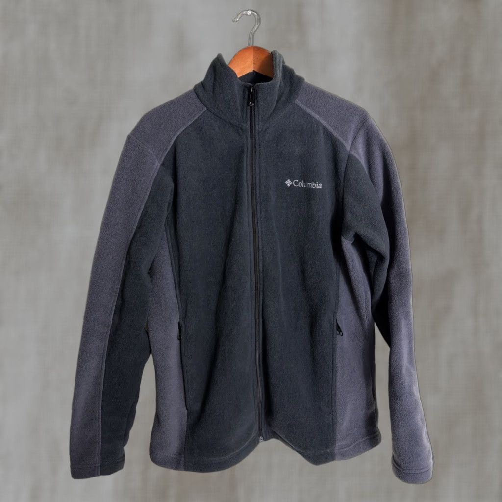 Vintage Columbia Full Zip Fleece Windbreaker Jacket Mens Large Gray Black Windstopper Size US L / EU 52-54 / 3 - 1 Thumbnail