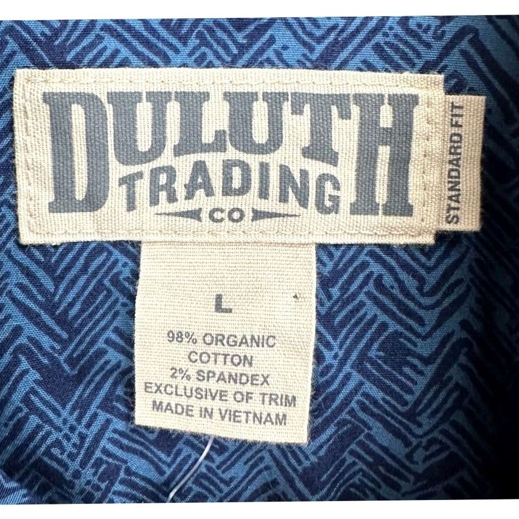 Duluth Trading Company Duluth Trading Co. Shirt Adult Large Blue Patchwork Canyoneer Button Up Mens NEW Size US L / EU 52-54 / 3 - 4 Thumbnail