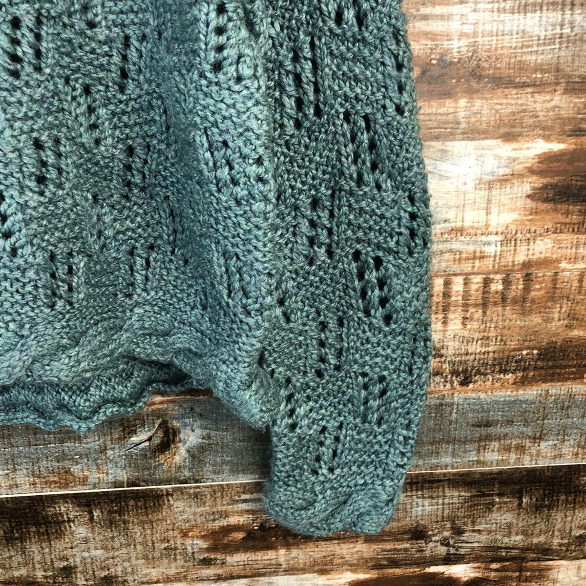 Vintage Japanese Brand crochet vintage Green Knitwear #A1947 Size US M / EU 48-50 / 2 - 8 Thumbnail