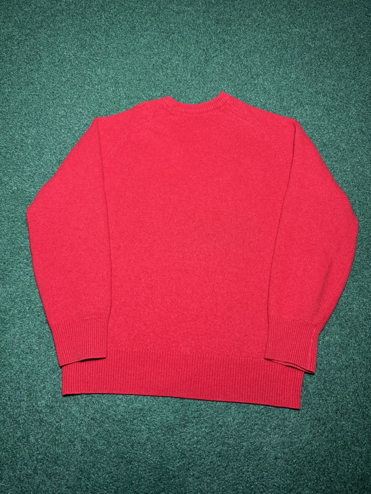 Vintage Vintage Cashmere 60s 70s Italian Red V Neck Small Sweater Size S / US 4 / IT 40 - 4 Thumbnail