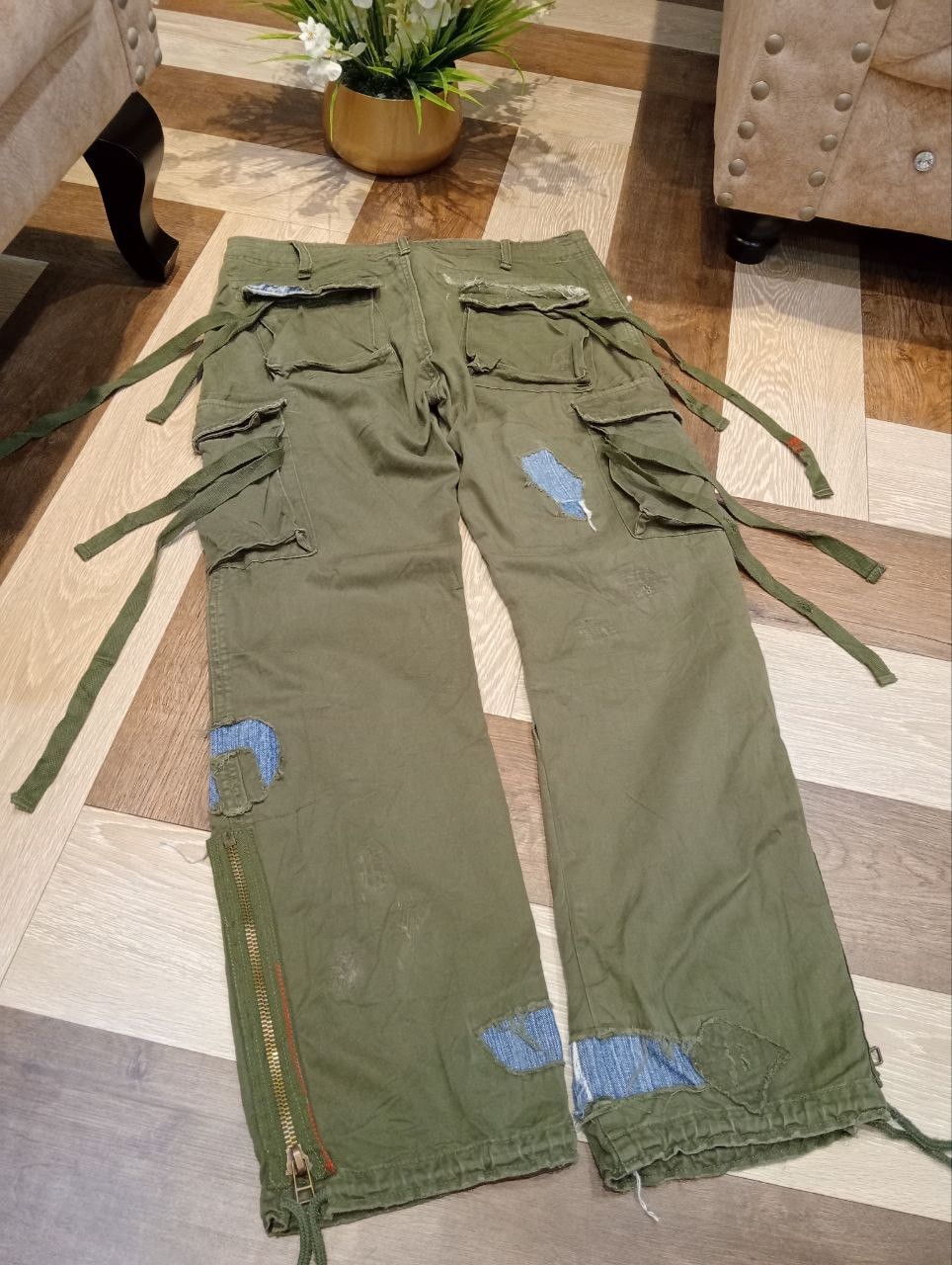 Japanese Brand JAPANESE MANGROVE MILITARY PARACHUTE CARGO PANTS Size US 34 / EU 50 - 12 Thumbnail