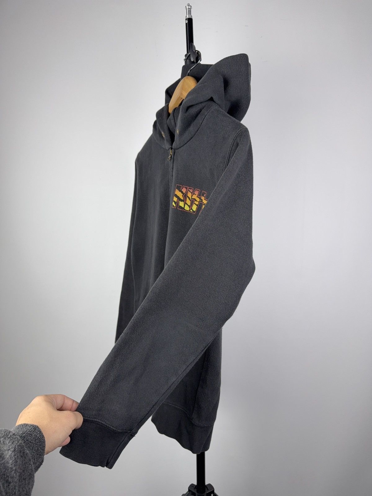 KISS Vintage 00s KISS Big Logo Retro faded Full Zip Sweatshirt Size M / US 6-8 / IT 42-44 - 4 Thumbnail