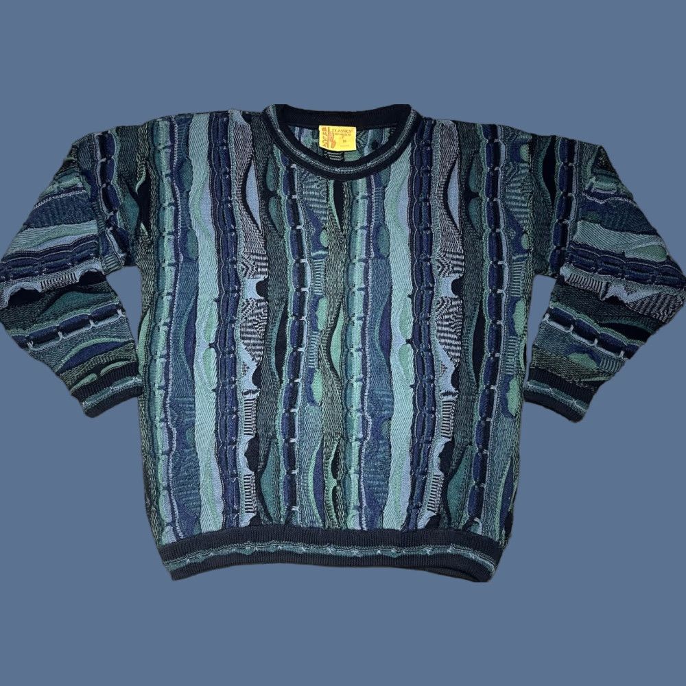 Coogi VINTAGE Mulca Wool Biggie Pullover Crew Neck Sweater XL Men Blue Australia Wool Knit Long Sleeve Fall Winter Casual Size US XL / EU 56 / 4 - 1 Thumbnail