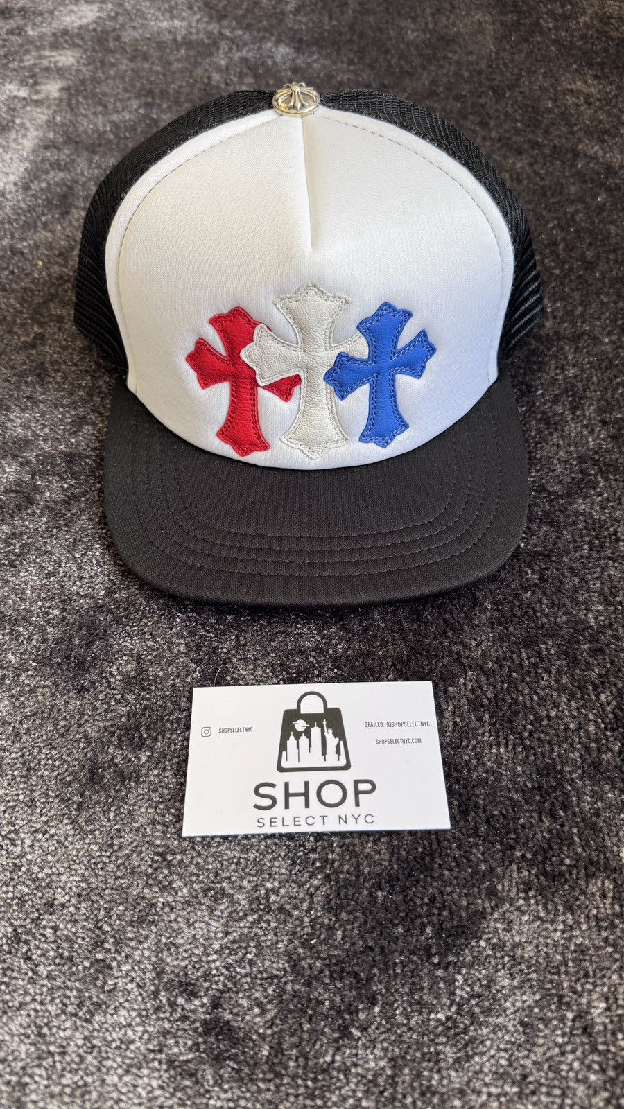 Chrome Hearts BRAND NEW CHROME HEARTS TRI COLOR CEMETERY TRUCKER HAT Size ONE SIZE - 1 Thumbnail