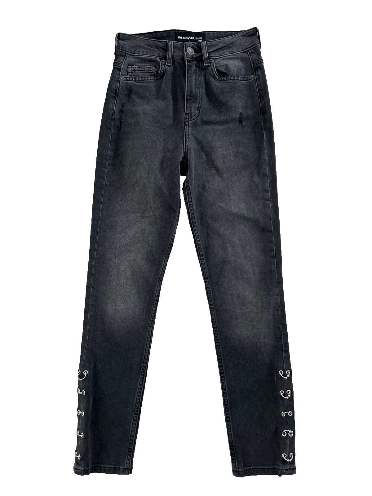 The Kooples The Kooples Lizy Slim Silver Loops Jeans Black ( 24 ) Size 24" / US 00 / IT 34 - 1 Thumbnail