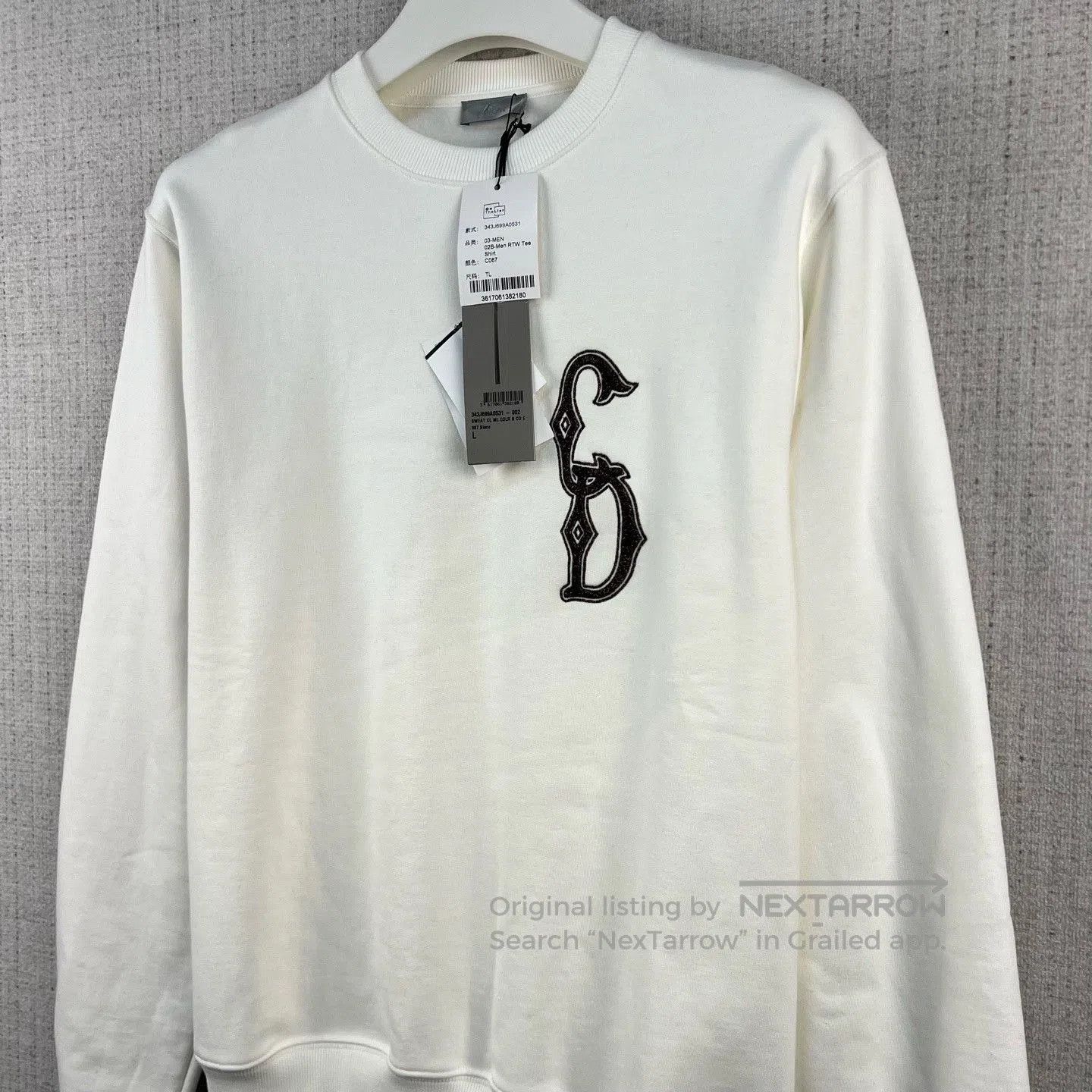 Dior Dior Solid Logo Embroidery Crewneck Sweatshirt. Size US L / EU 52-54 / 3 - 2 Thumbnail