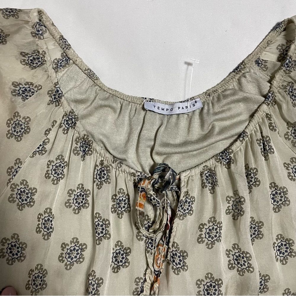 Other New Tempo Paris Silk Viscose Floral Top Made In Italy Size Size L / US 10 / IT 46 - 9 Thumbnail