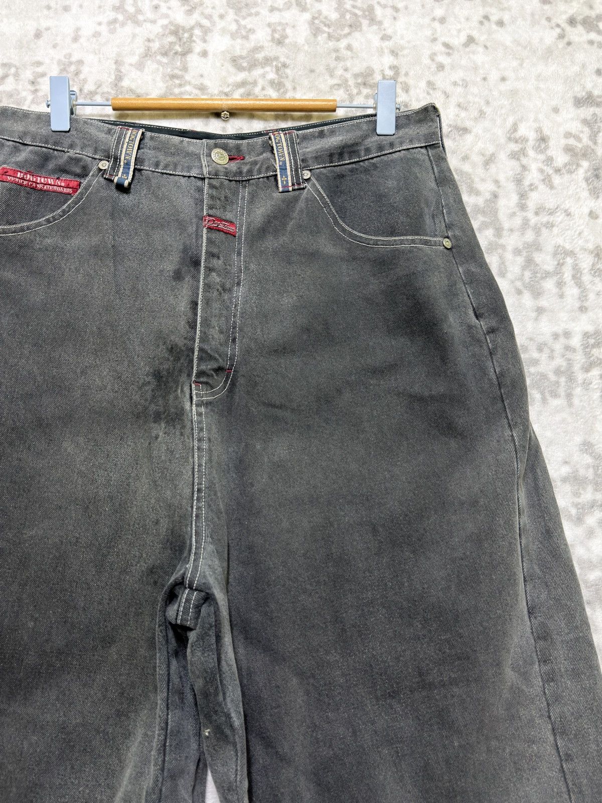Dogtown Dogtown Black Dragon Baggy Denim Y2K Skate Hip Hop Jeans Size US 31 - 5 Thumbnail