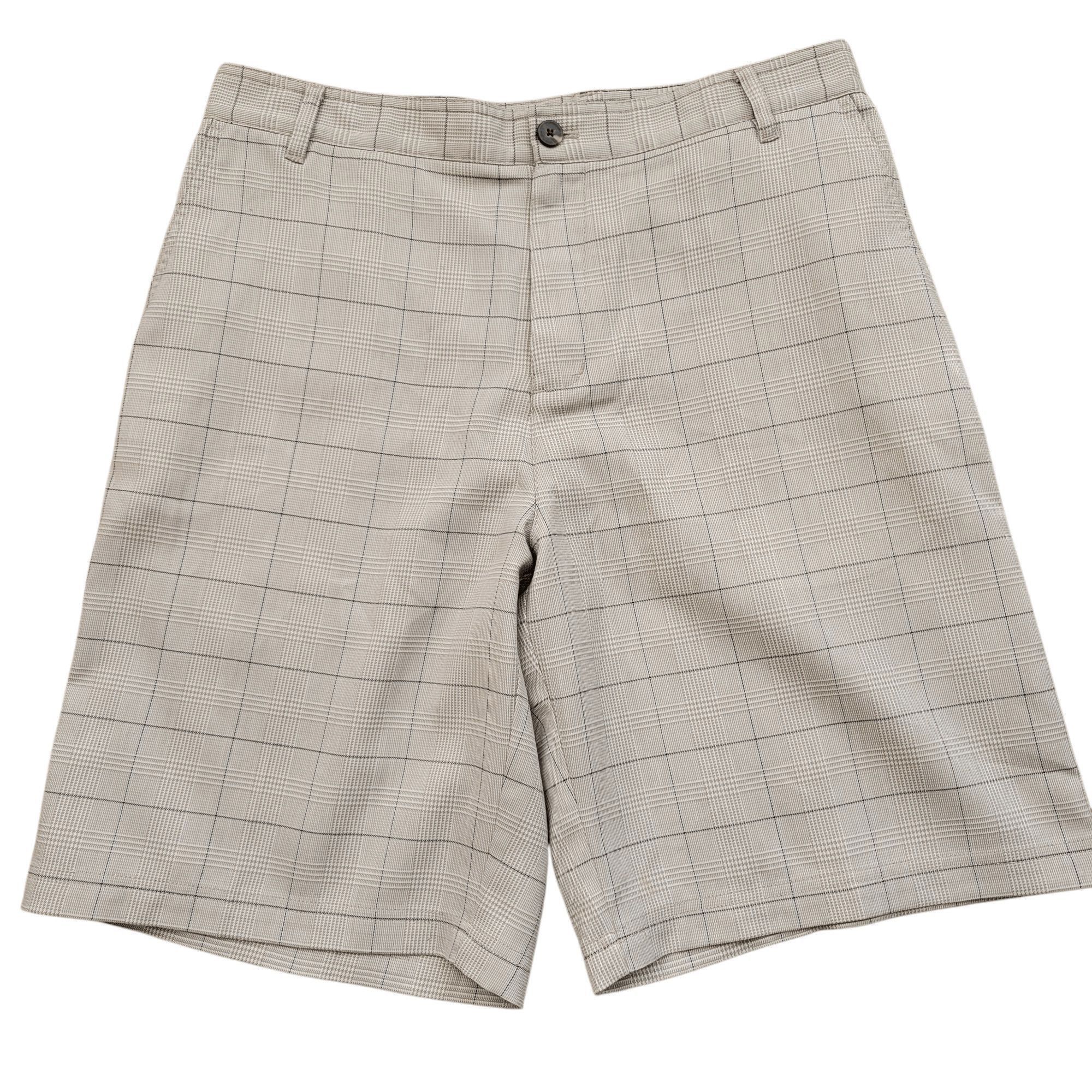 Adidas Adidas Men's Tan Plaid Shorts Size 34 Inseam 10" Size US 34 / EU 50 - 1 Thumbnail