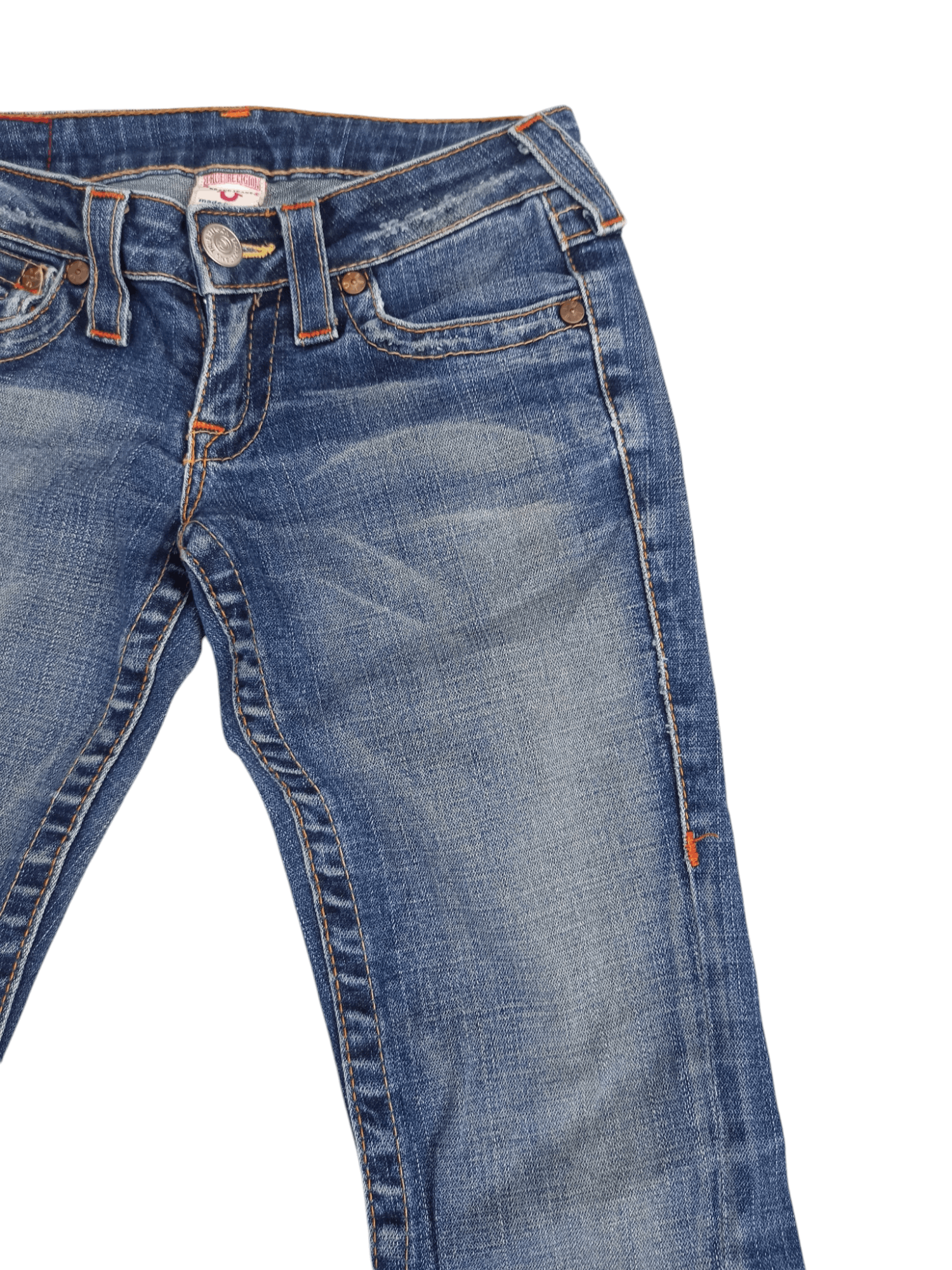 True Religion True Religion Low Rise Distressed Flare Jeans Size 25" / US 0 / IT 36 - 6 Thumbnail