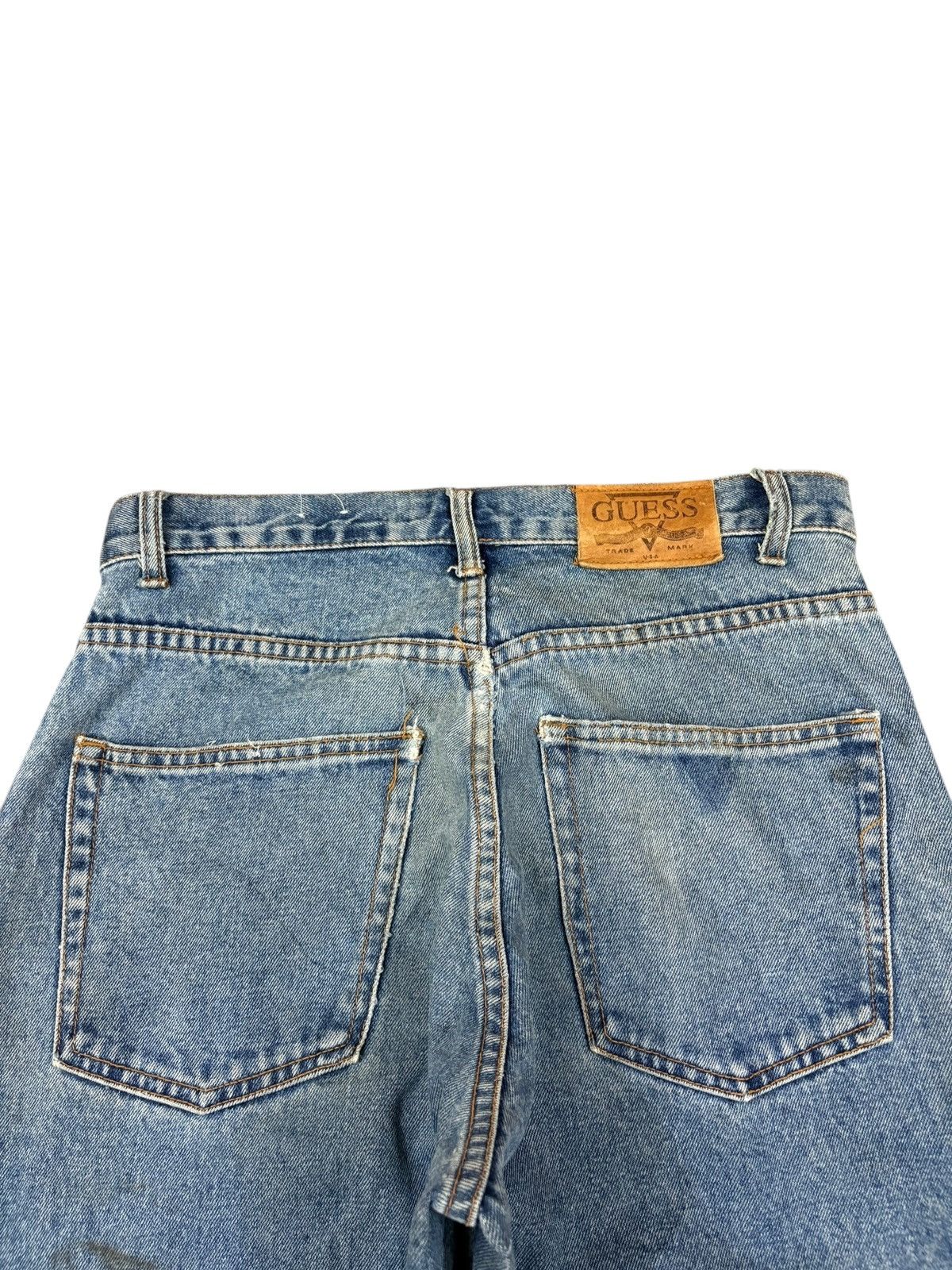 Guess Vintage Guess Distressed Loose Baggy Jeans Size US 31 - 8 Thumbnail