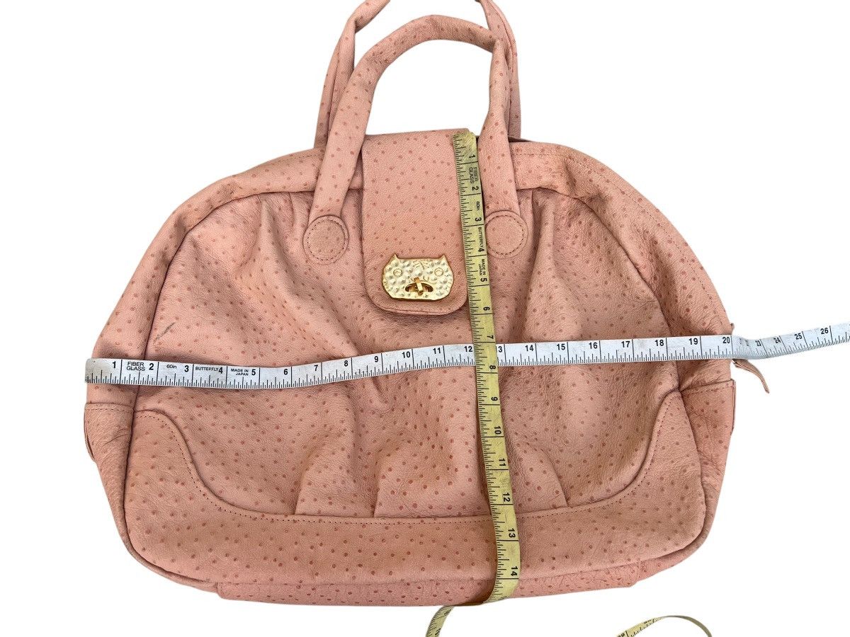 Leather Tsumori Chisato Japan Peach Ostrich Leather Weekend Bag Size ONE SIZE - 7 Thumbnail