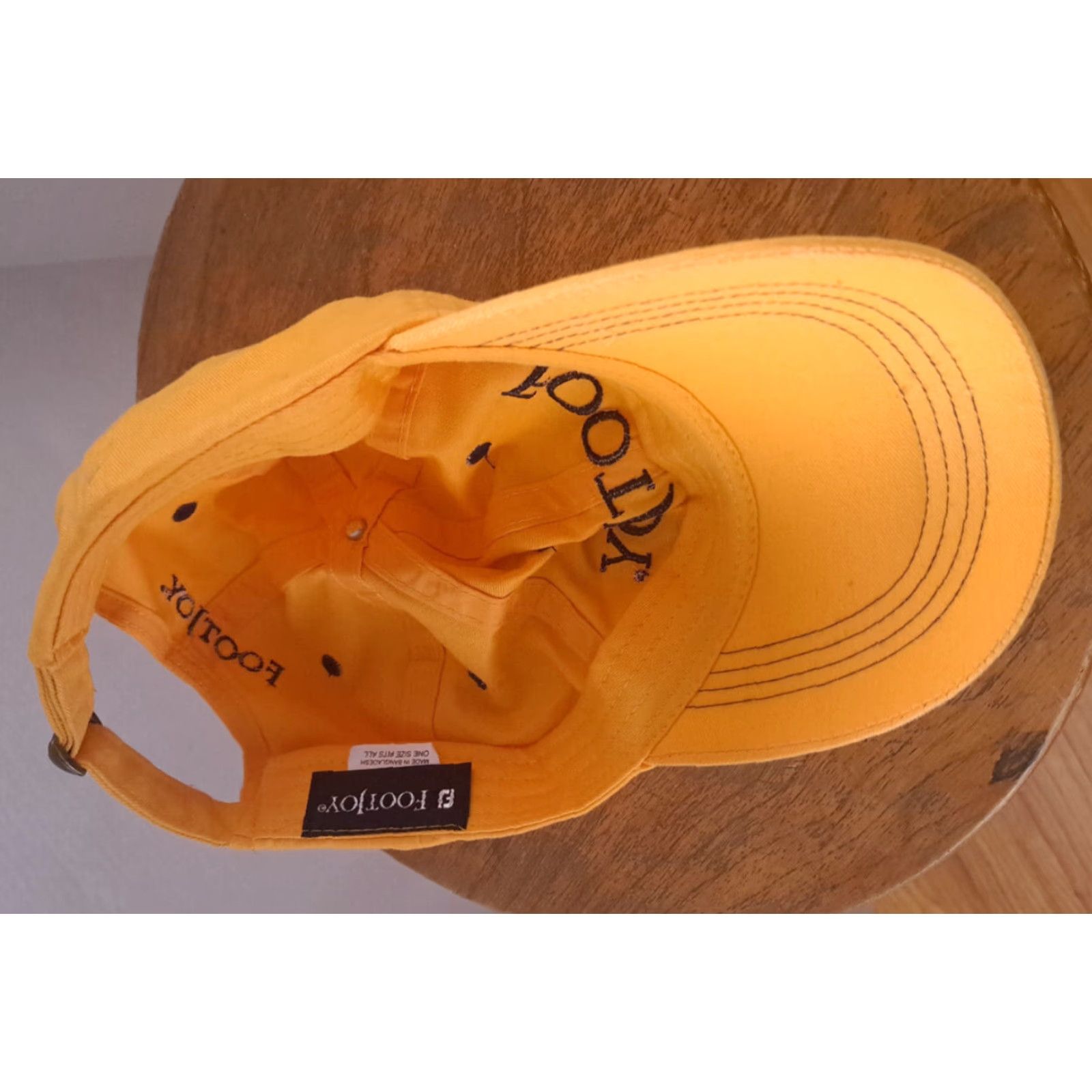 Footjoy FootJoy Golf Hat EUC Yellow Adjustable Cotton Men Stitched Birdie 1857 Adjustable Pattern Solid Style Golf Hat Men Yellow Birds Eye View Size ONE SIZE - 6 Thumbnail