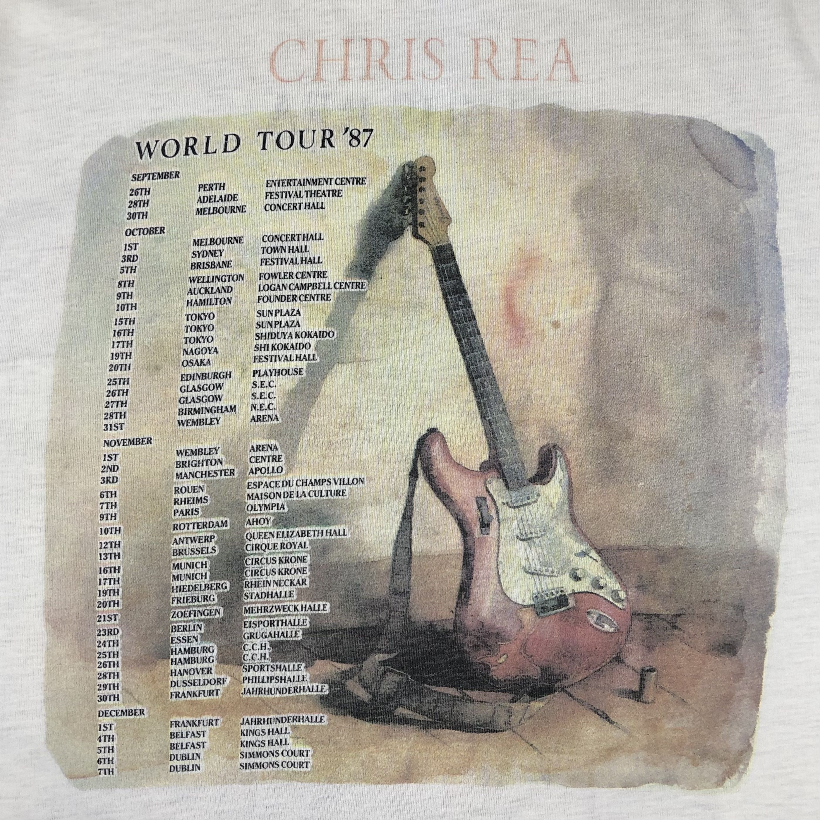 Band Tees 1987 Chris Rea World Tour Dancing & Strange Tee Size US S / EU 44-46 / 1 - 3 Thumbnail