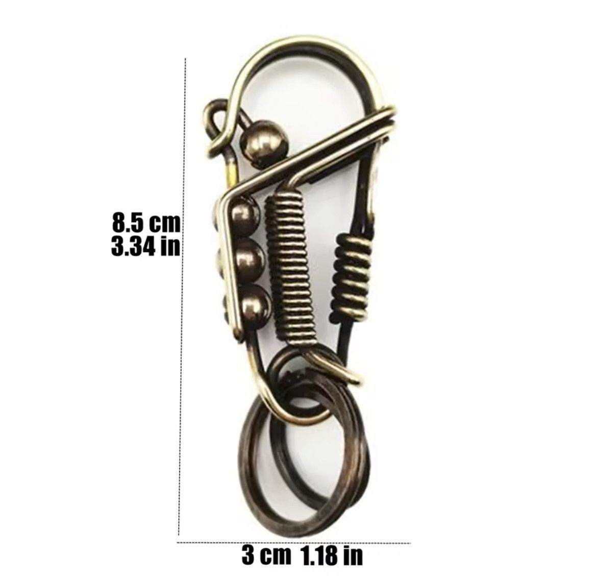 Vintage Copper Wire Car Key Ring Size ONE SIZE - 3 Thumbnail