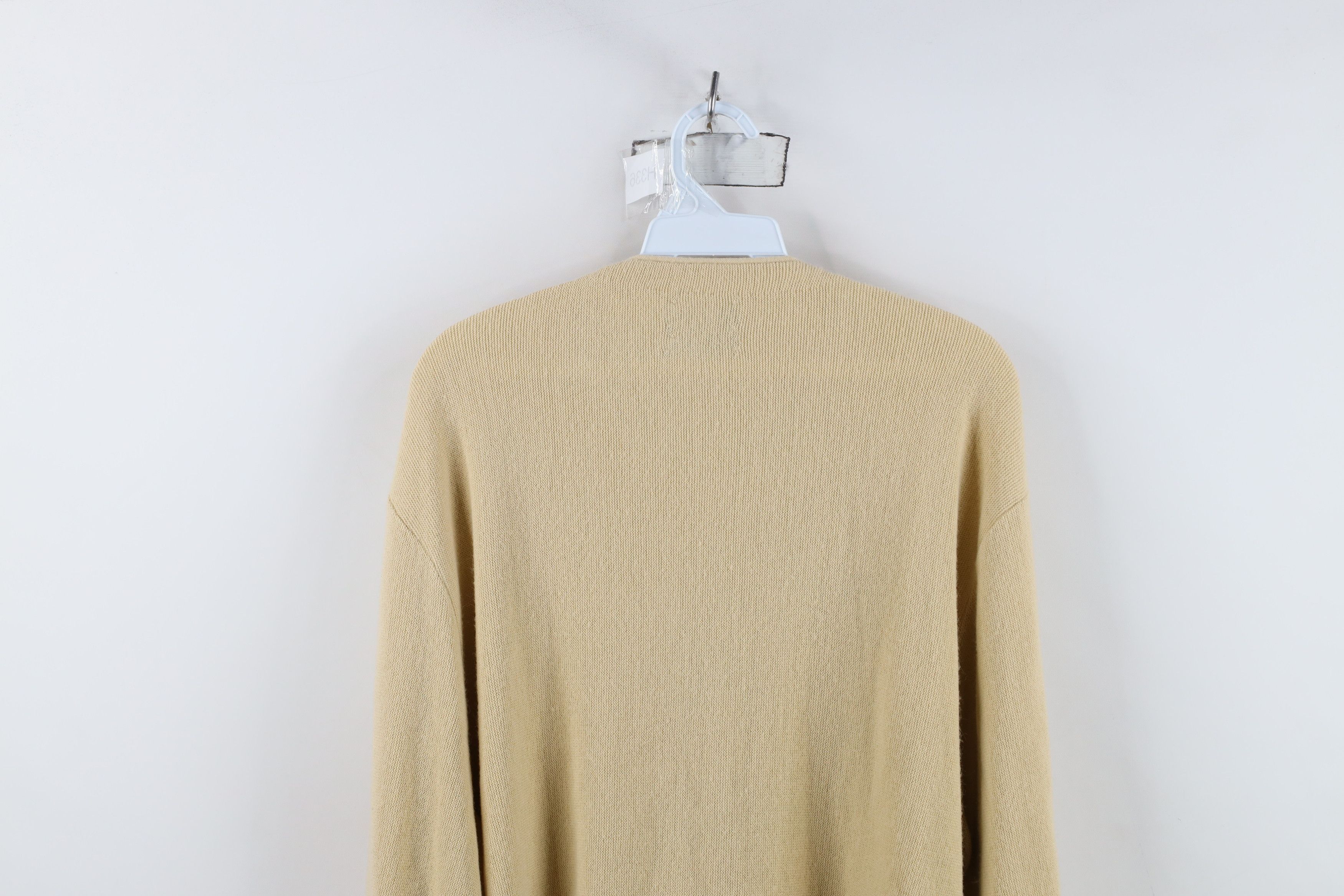 Vintage Vintage 70s Streetwear Knit Cardigan Sweater Beige USA Size US XL / EU 56 / 4 - 12 Thumbnail