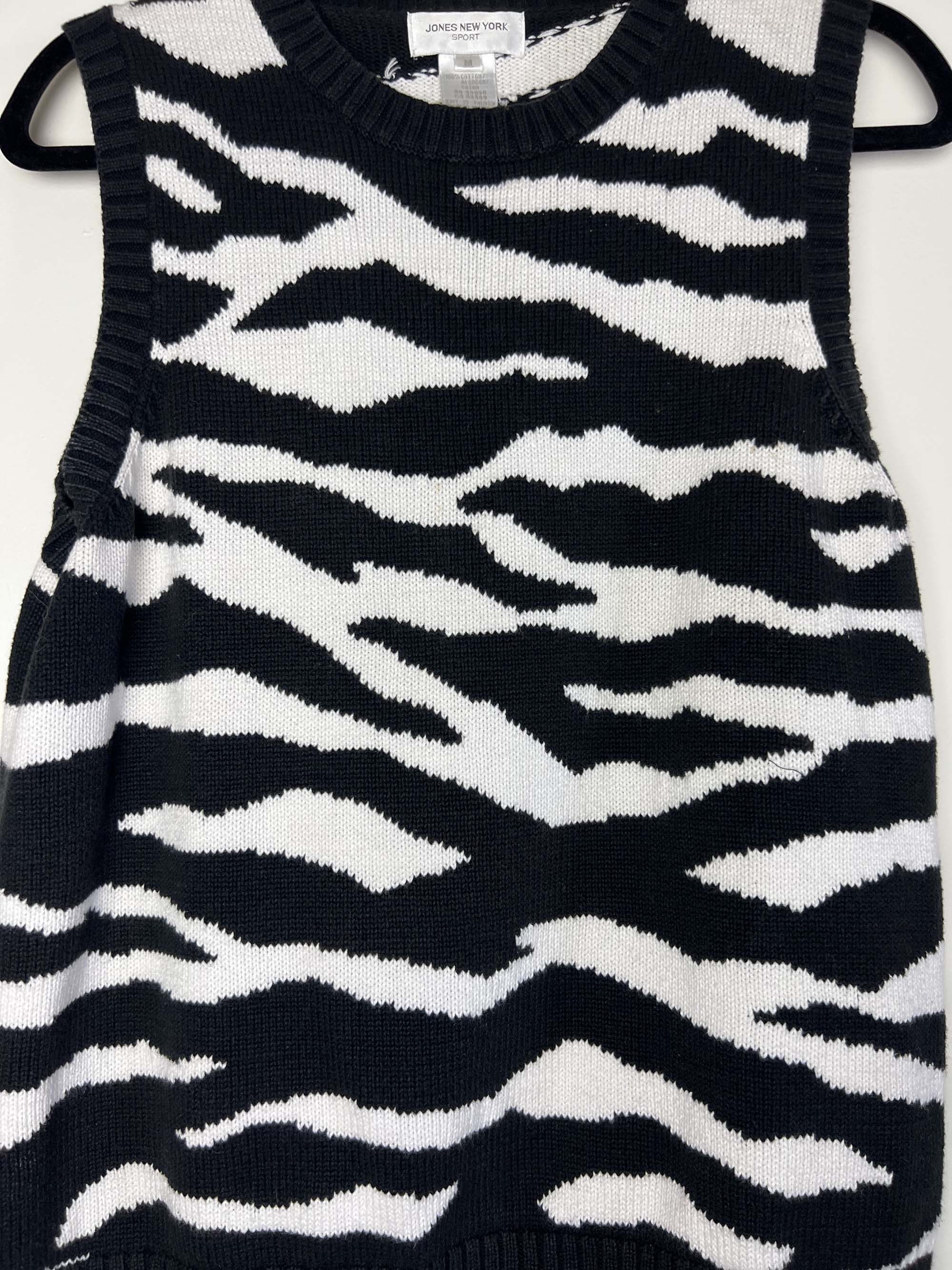 Jones New York Vintage 1990's Jones New York Sport Zebra Print Knit Vest Size M / US 6-8 / IT 42-44 - 3 Thumbnail