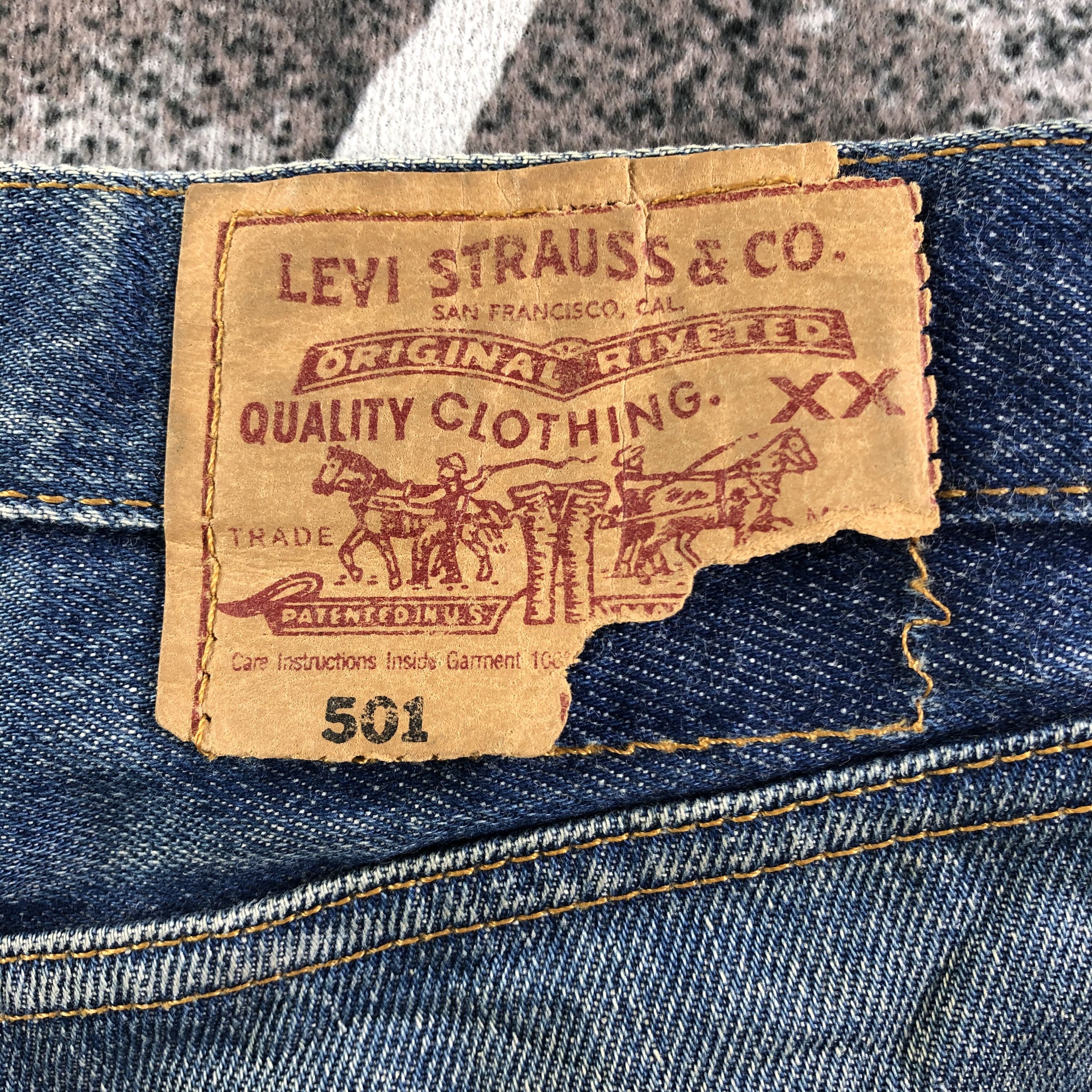 Levi's Vintage 90s Levis 501 Jeans Rusty Wash Denim KJ3013 Size US 28 / EU 44 - 5 Thumbnail