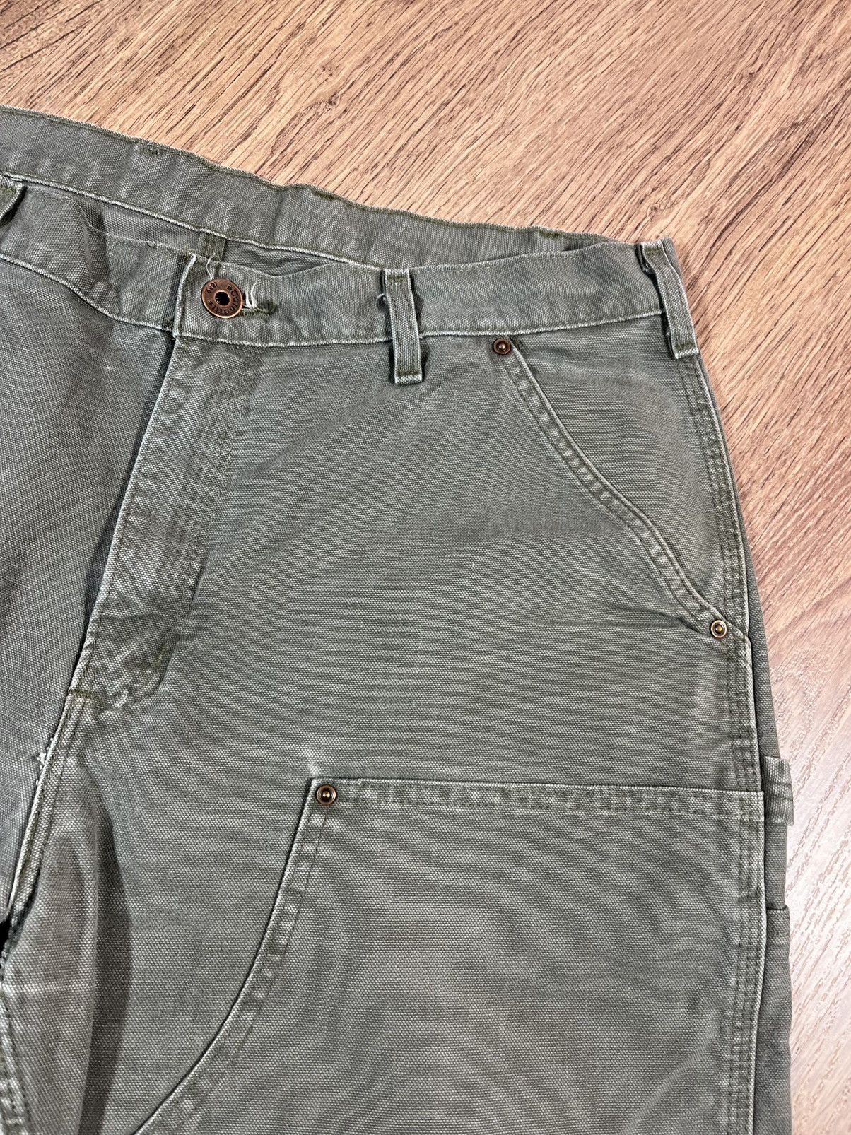 Carhartt Vintage Carhartt Green Double Knee Workwear Carpenter Pants Size US 38 / EU 54 - 6 Thumbnail