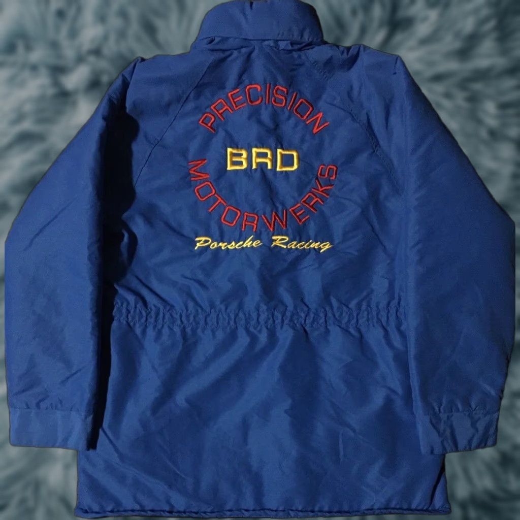 NASCAR VINTAGE Porsche Racing Jacket M USA BRD 80s 70s 90s Grunge NASCAR F1 Anaheim Precision Motorwerks / BRD Driver Hoodie Parka Blue Mens Size US M / EU 48-50 / 2 - 1 Thumbnail
