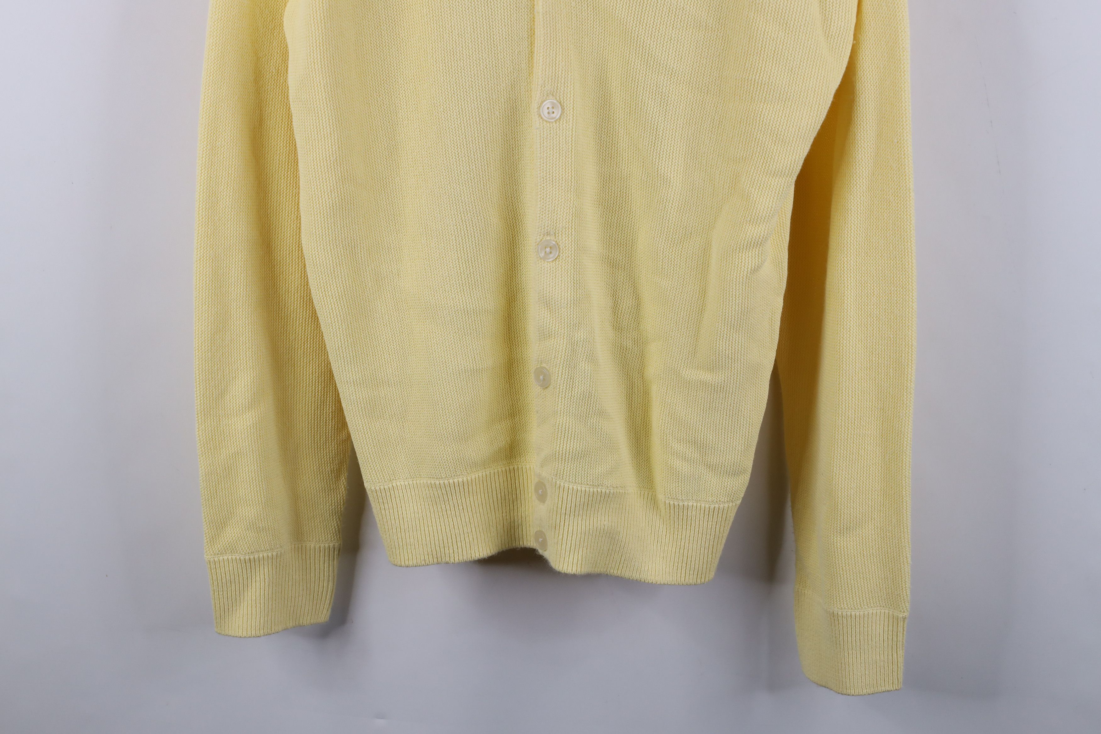 Vintage Vintage 70s Streetwear Knit Cardigan Sweater Yellow Acrylic Size US XL / EU 56 / 4 - 3 Thumbnail