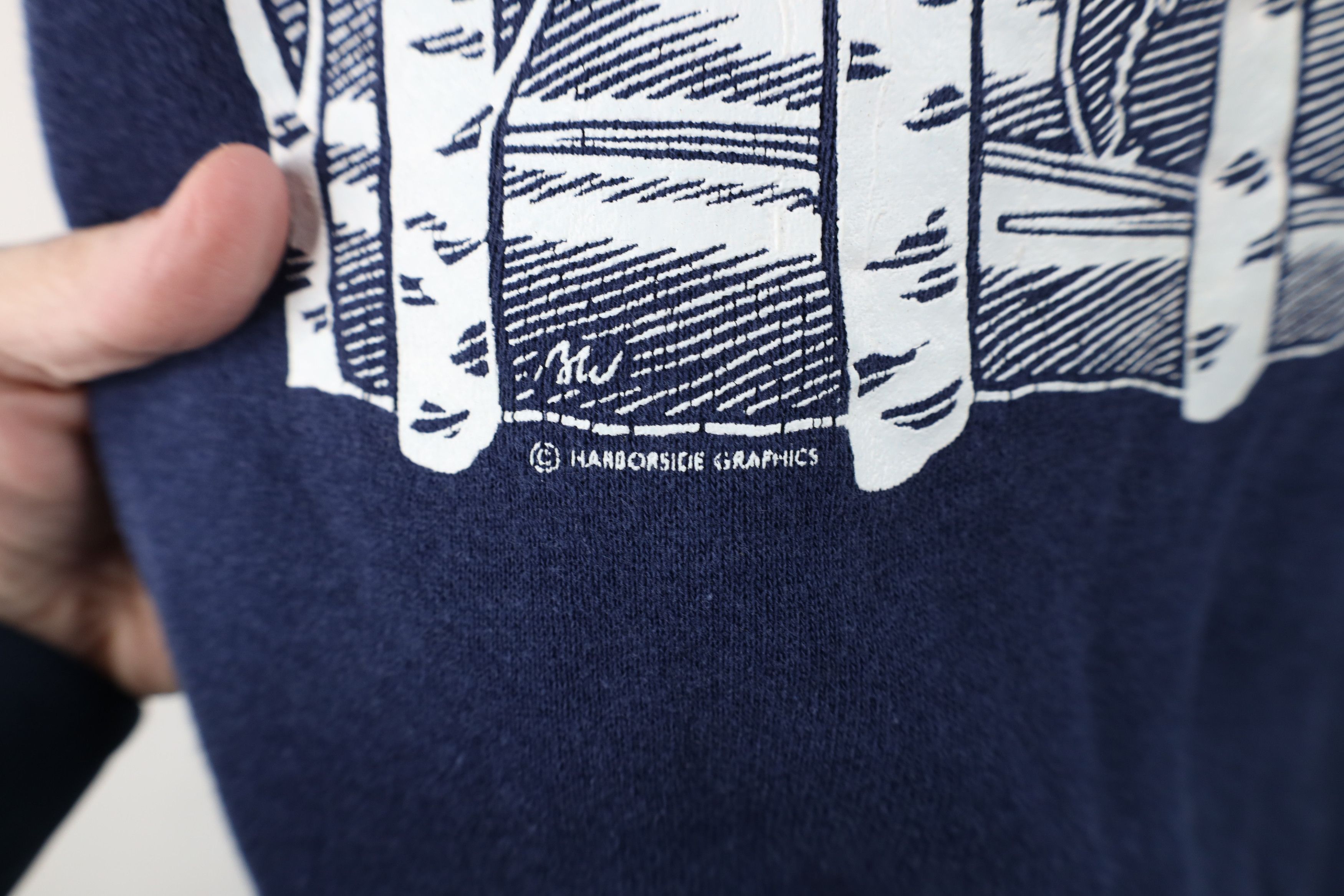 Vintage Vintage 80s Spell Snow Country Skiing Sweatshirt Blue USA Size L / US 10 / IT 46 - 6 Thumbnail
