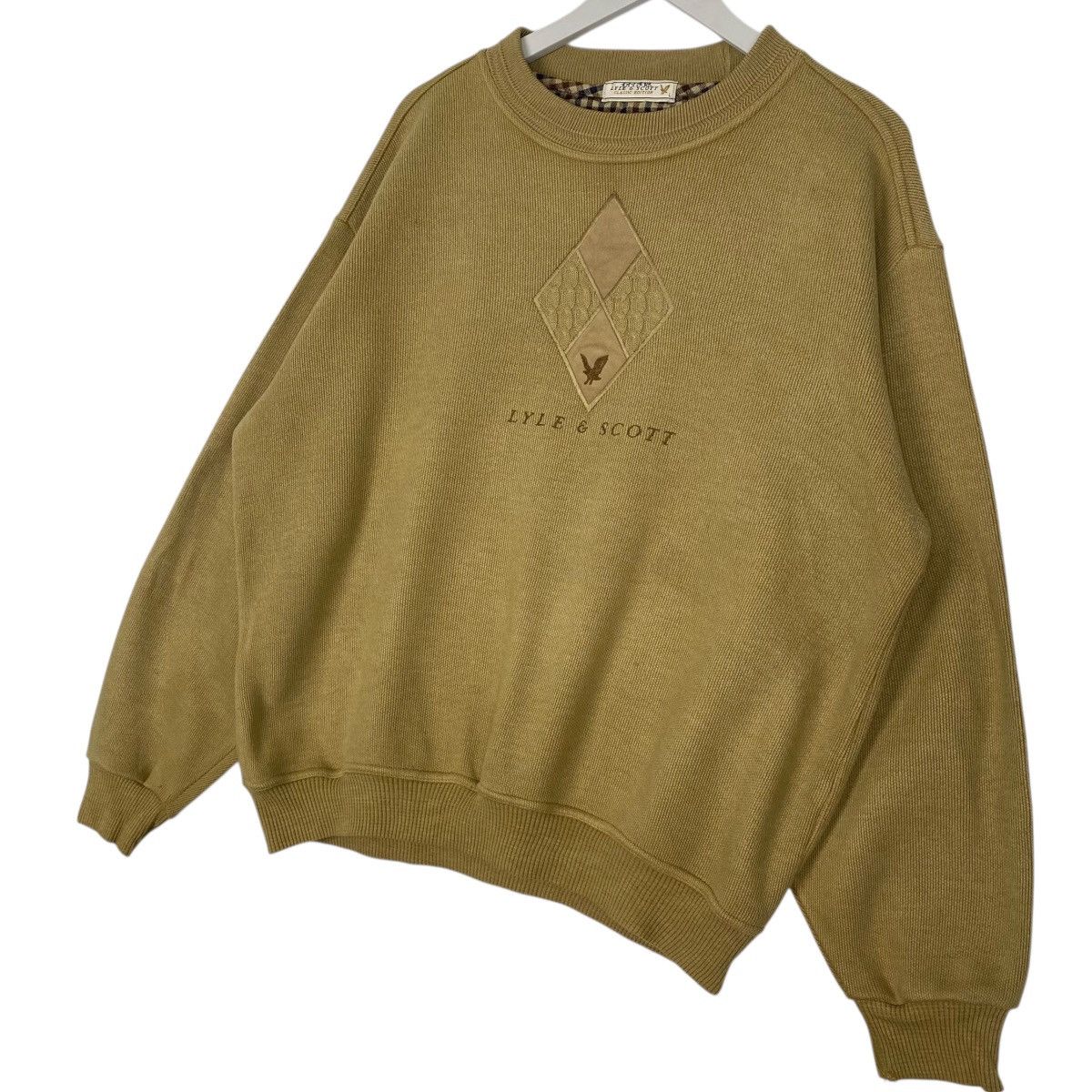 Other Vintage Lyle & Scott Sweatshirt Crewneck Brown Size L Size US L / EU 52-54 / 3 - 2 Thumbnail