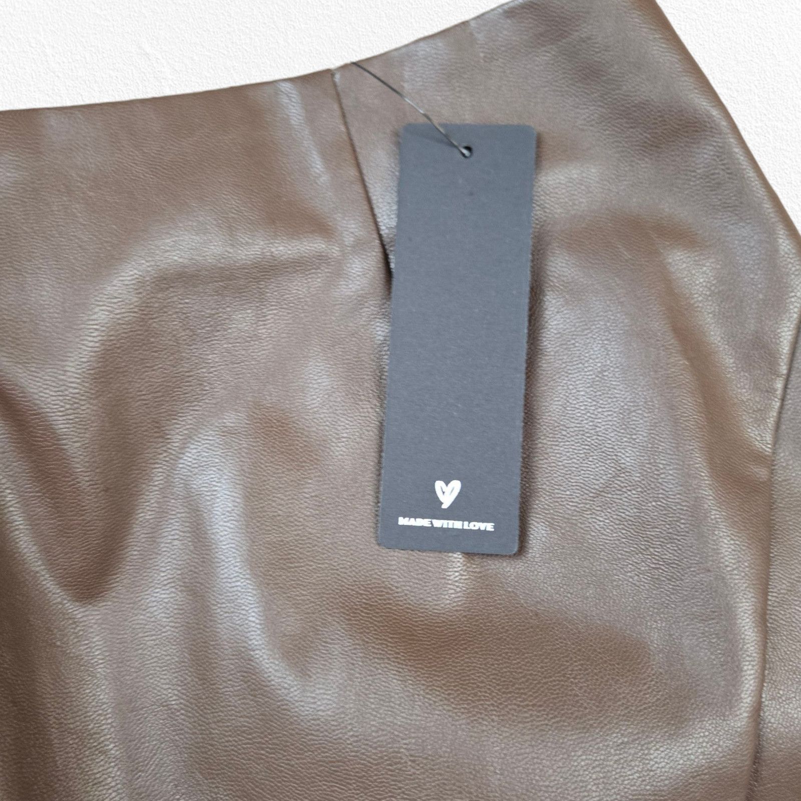 Other Dark Brown Vegan Leather Mini Skirt Size Small Size 26" / US 2 / IT 38 - 10 Thumbnail