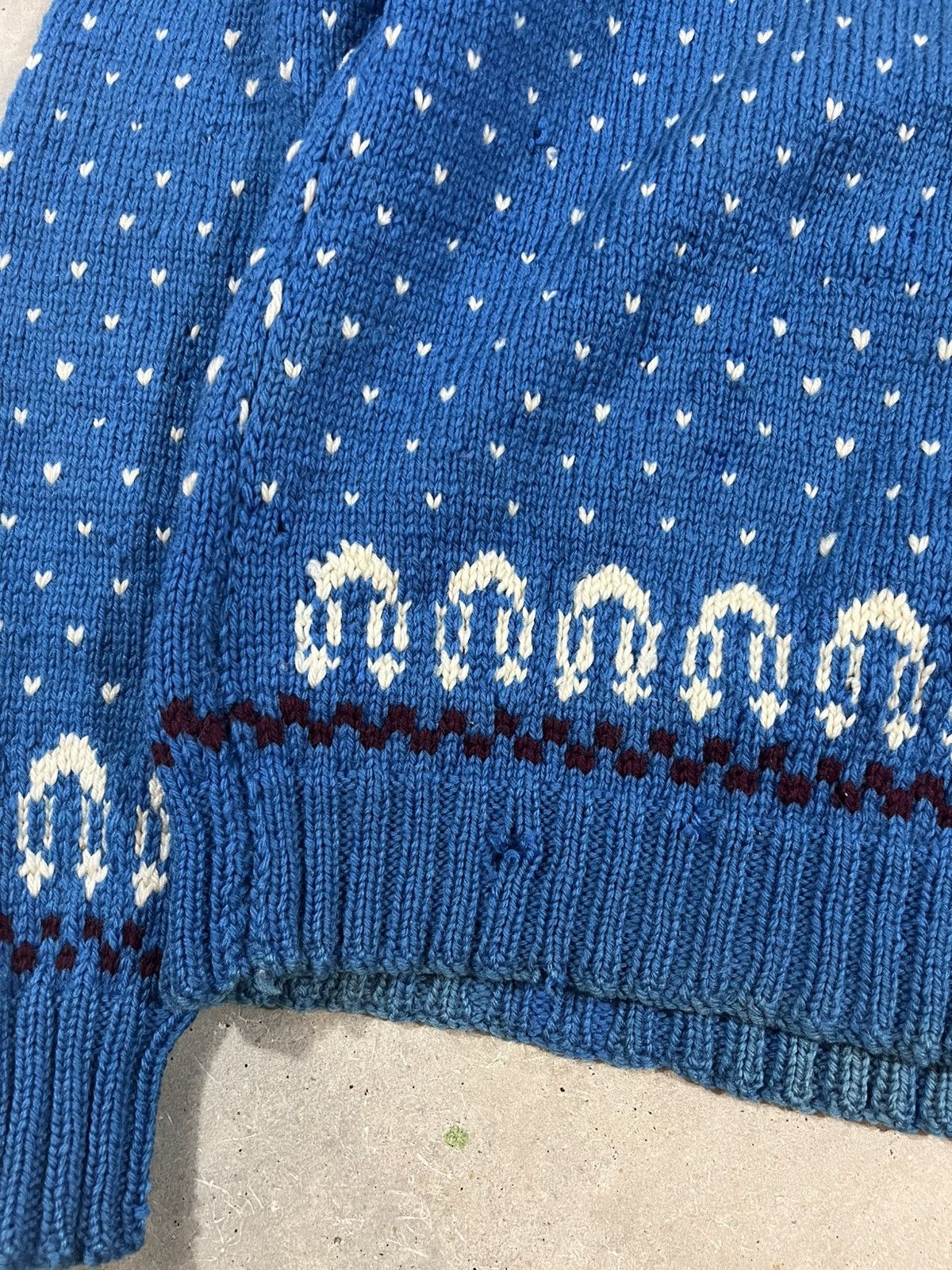 Vintage Vintage 40s Deer Birdseye Wool Sweater Size M / US 6-8 / IT 42-44 - 7 Thumbnail
