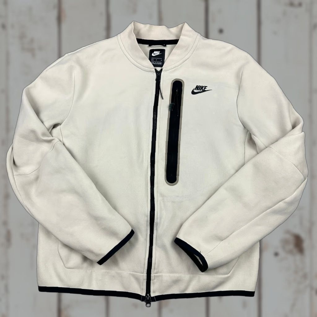 Nike Nike Tech Fleece Jacket Men M Beige Solid Full Zip Pockets Blade Logo Athletic Windbreaker 90s? Size US M / EU 48-50 / 2 - 1 Thumbnail
