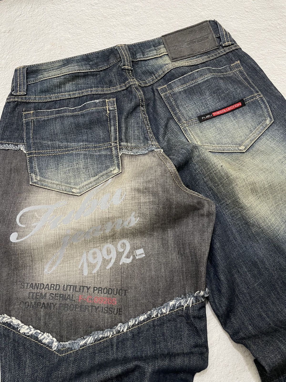 Fubu 2000s Fubu Baggy Jeans Stonewas Big Logo Size US 30 / EU 46 - 8 Thumbnail