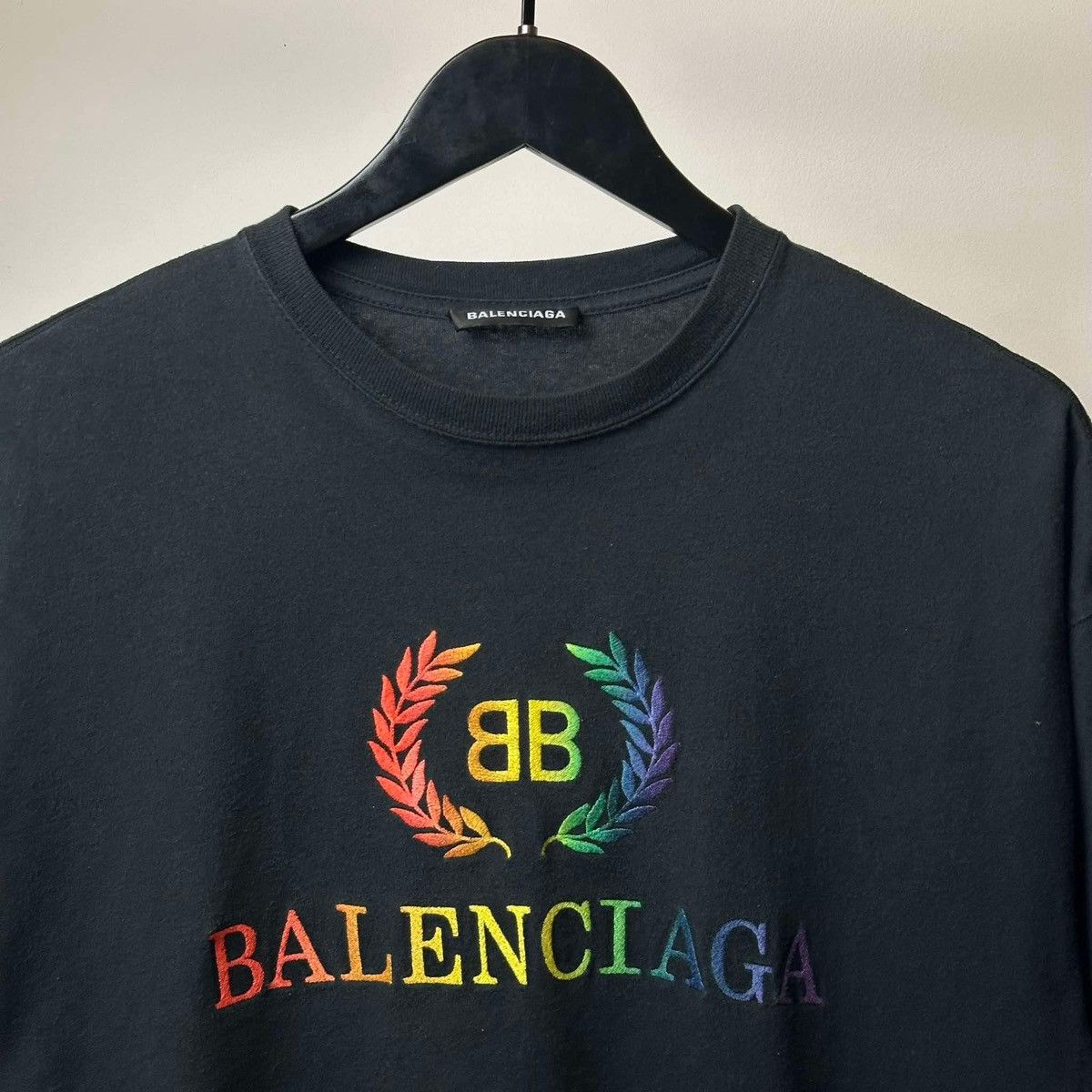 Balenciaga BALENCIAGA MULTI COLLOR BIG LOGO T SHIRT Size US XS / EU 42 / 0 - 2 Thumbnail